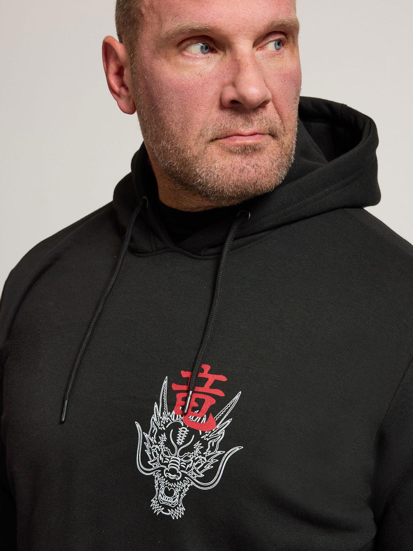  image of badrhino-dragon-graphic-hoodie-black