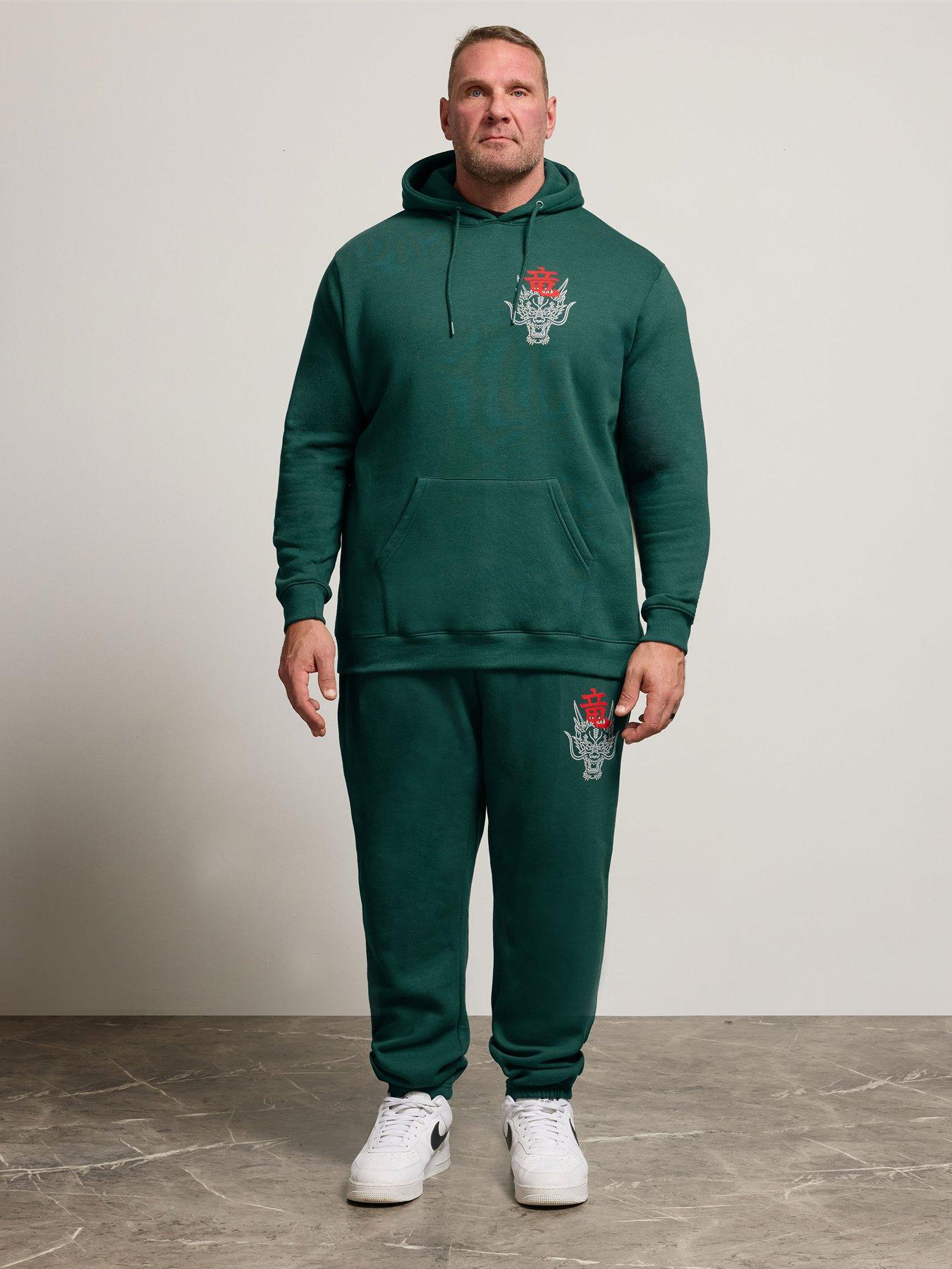  image of badrhino-dragon-graphic-hoodie-green