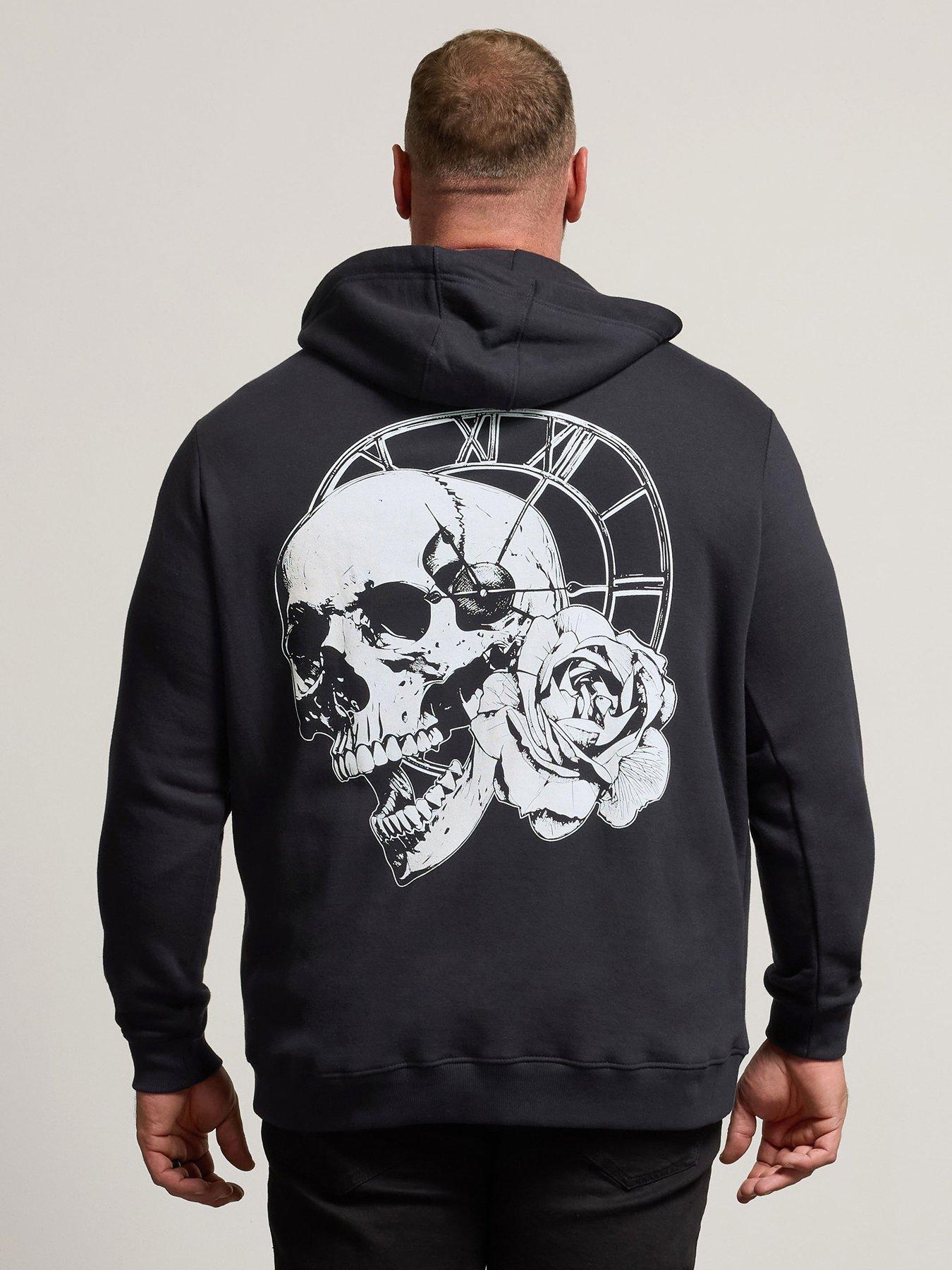 Image 2 of 4 of BadRhino Skull Clock Zip Thru Sweatshirt - Blue