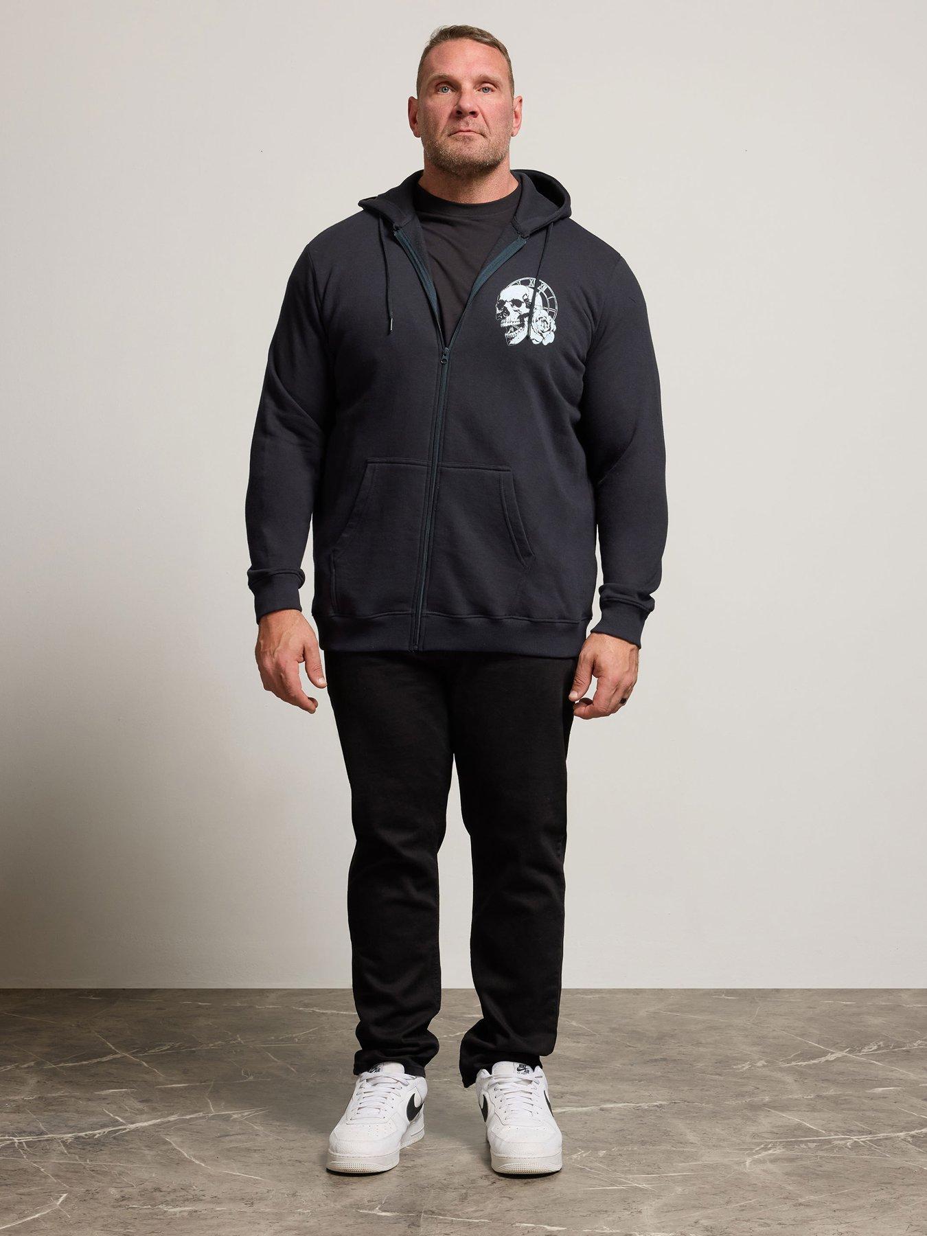 Image 3 of 4 of BadRhino Skull Clock Zip Thru Sweatshirt - Blue