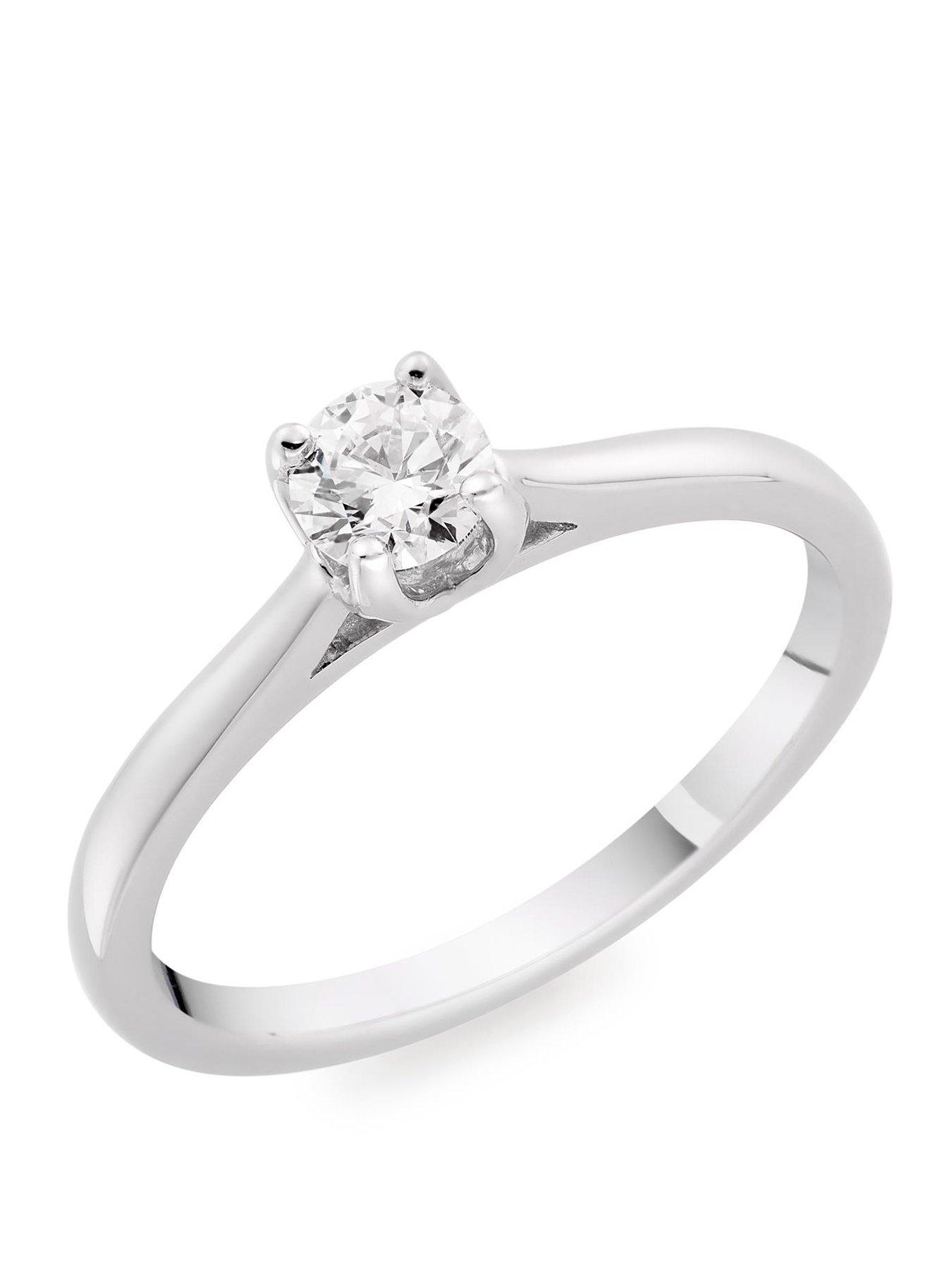  image of beaverbrooks-platinum-diamond-solitaire-engagement-ring