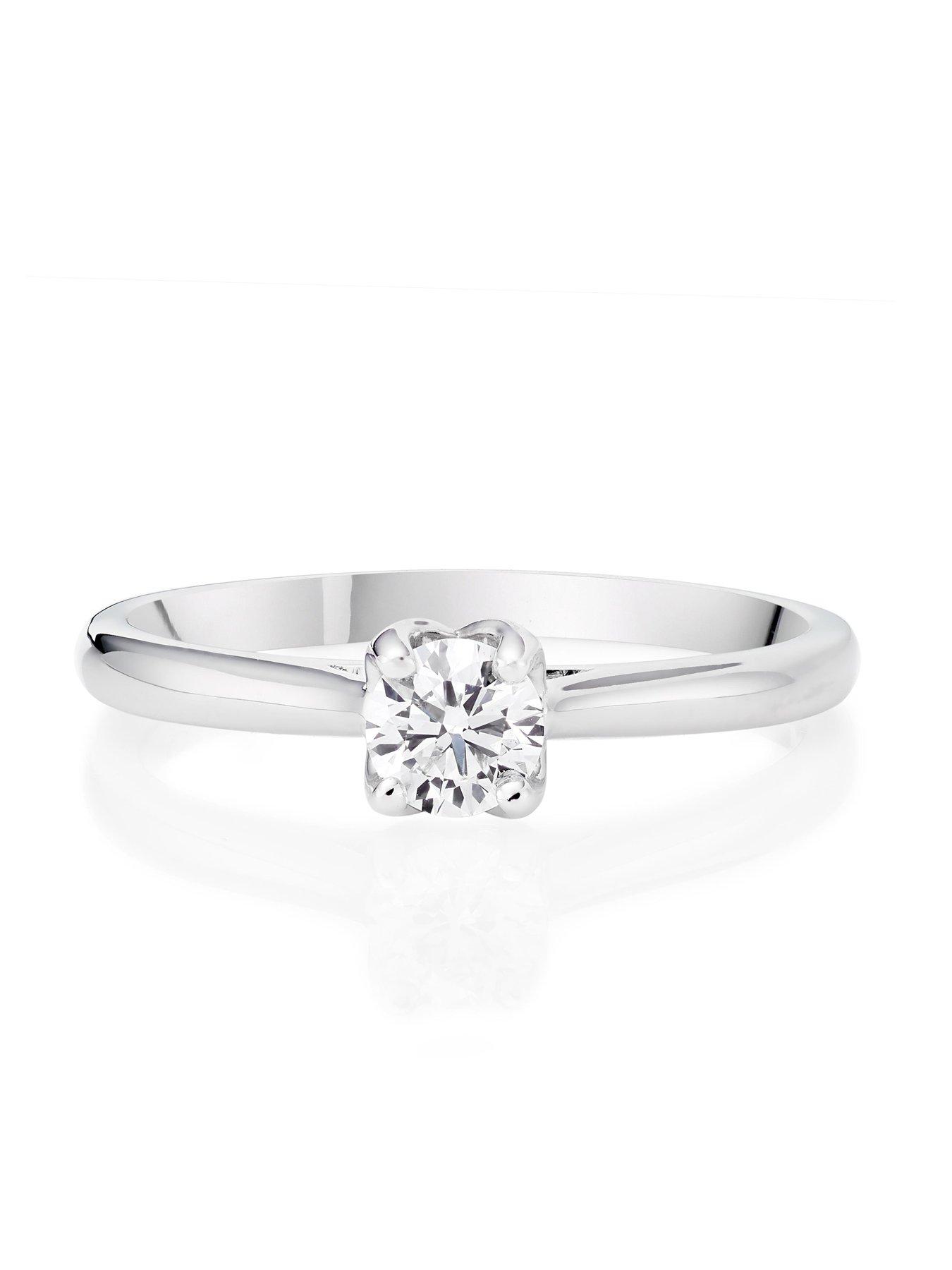  image of beaverbrooks-platinum-diamond-solitaire-engagement-ring
