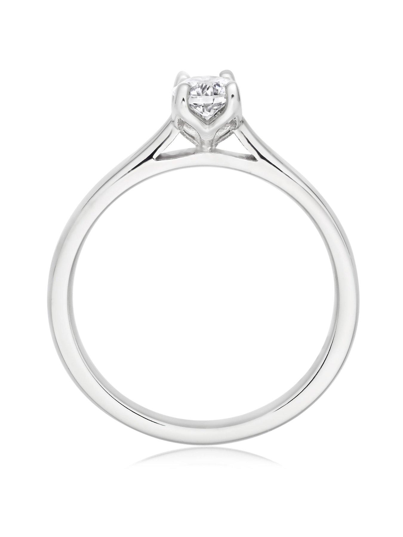  image of beaverbrooks-platinum-diamond-solitaire-engagement-ring