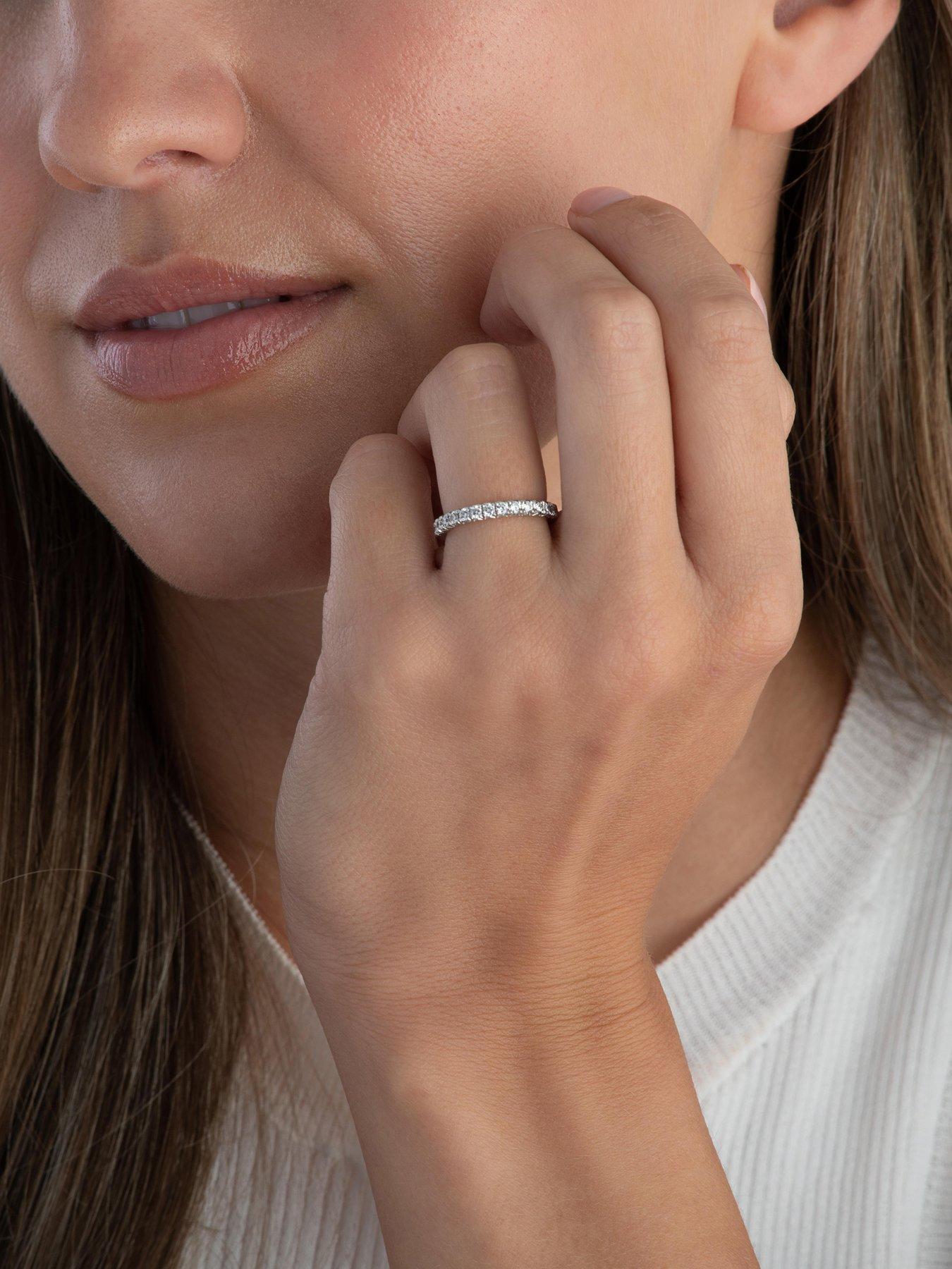  image of beaverbrooks-beaverbrooks-platinum-diamond-half-eternity-ring