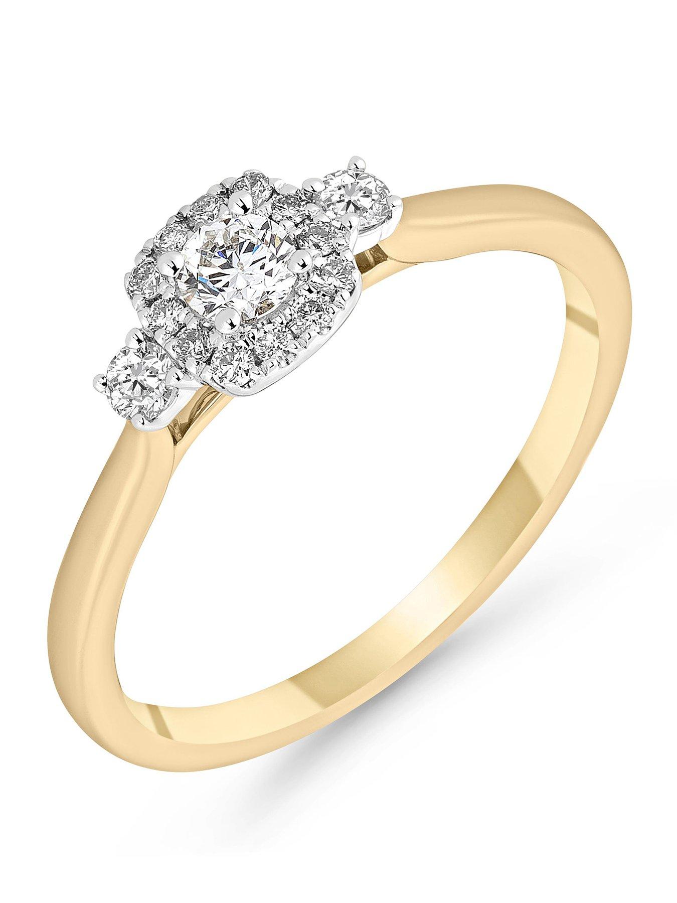 front image of beaverbrooks-9ct-yellow-gold-diamond-halo-ring