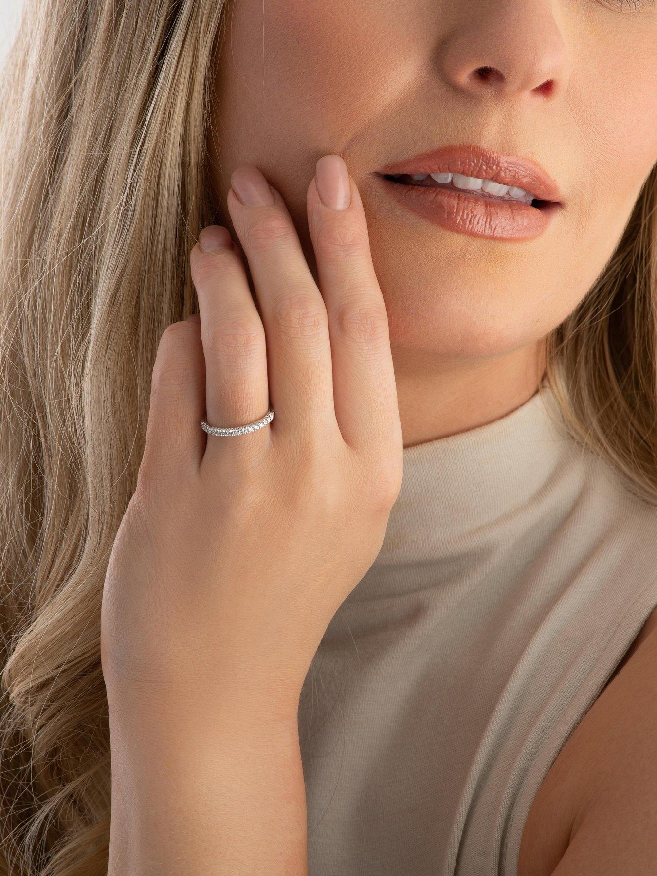  image of beaverbrooks-9ct-white-gold-diamond-ring