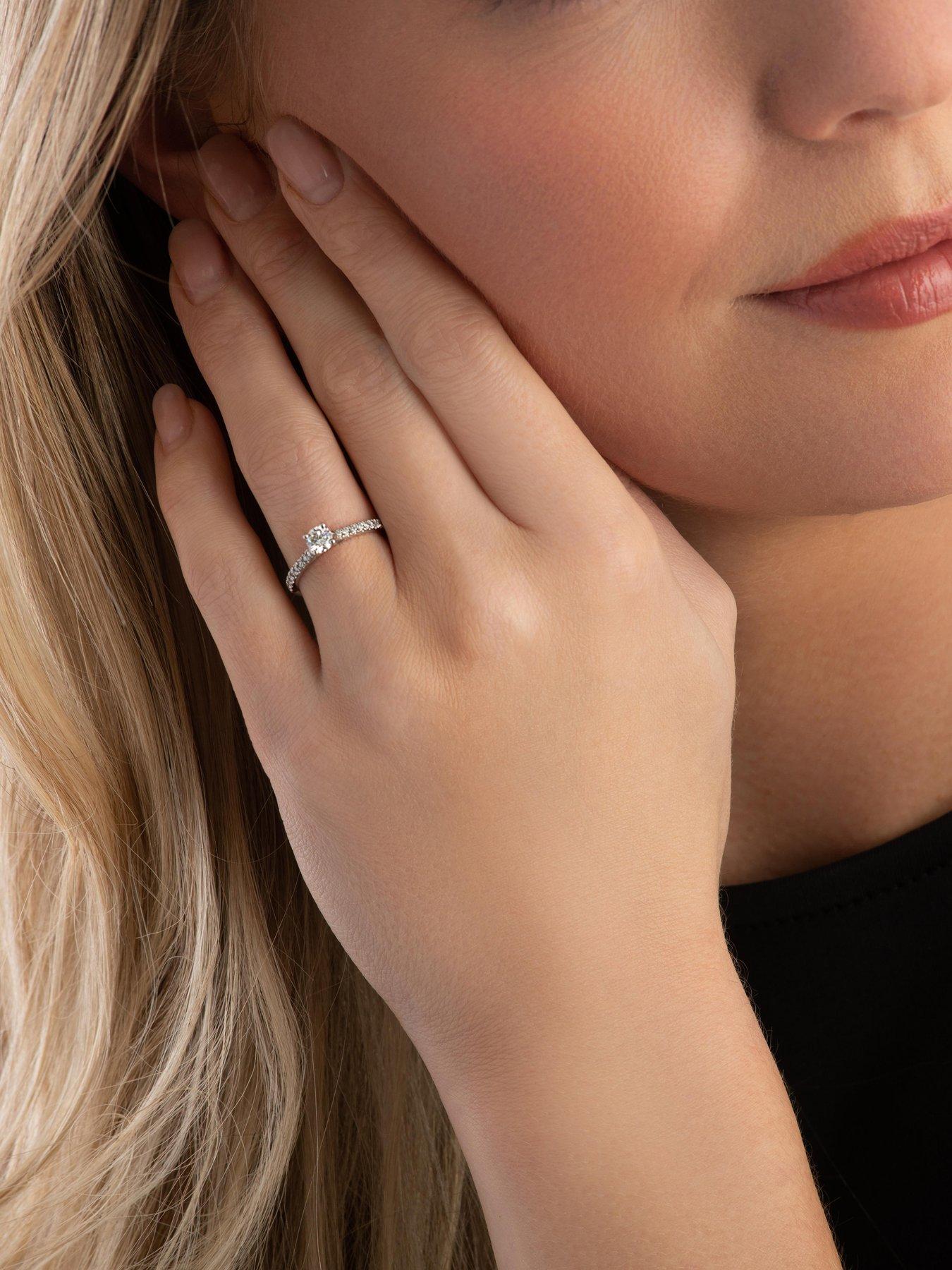  image of beaverbrooks-platinum-diamond-solitaire-engagement-ring