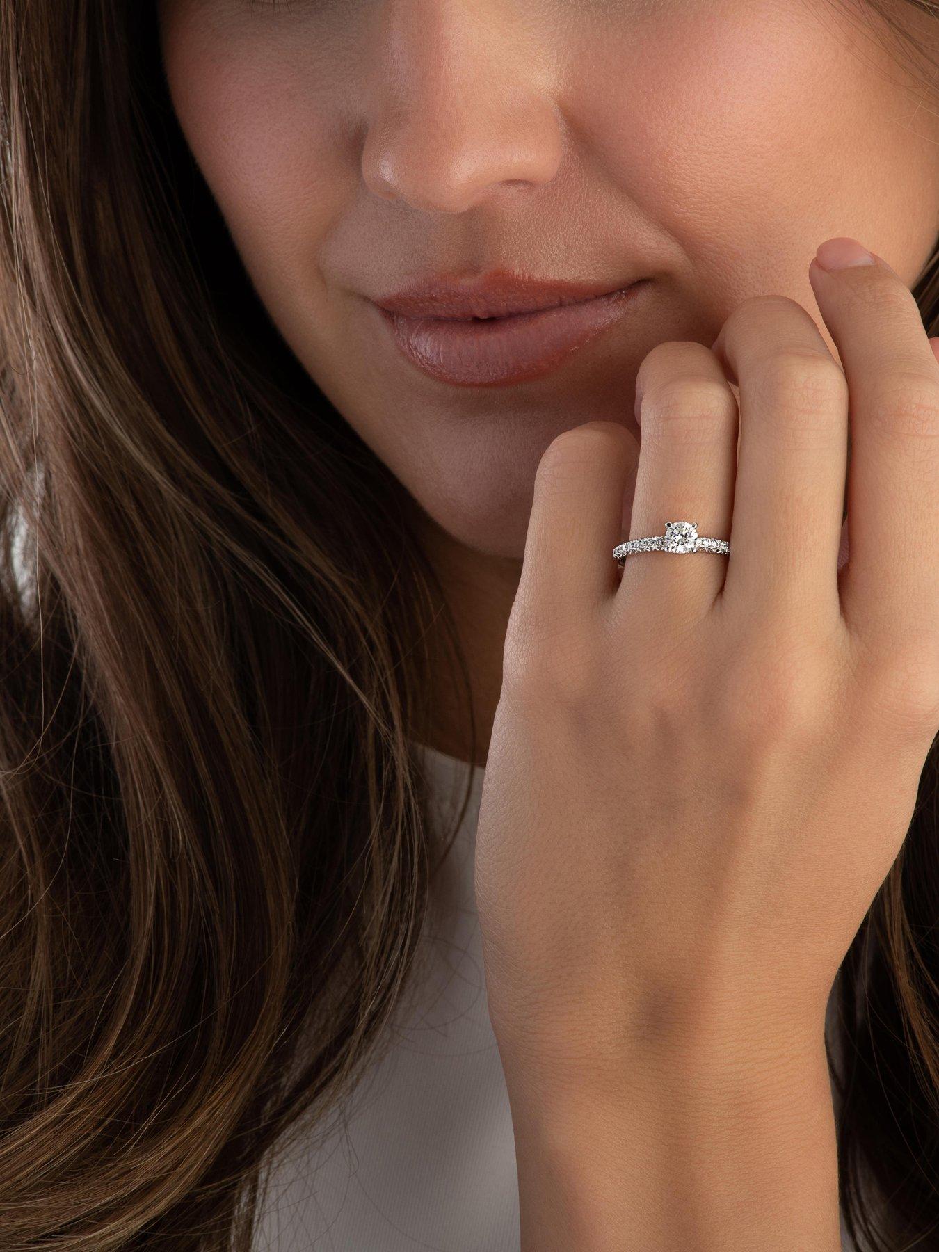  image of beaverbrooks-platinum-diamond-solitaire-ring