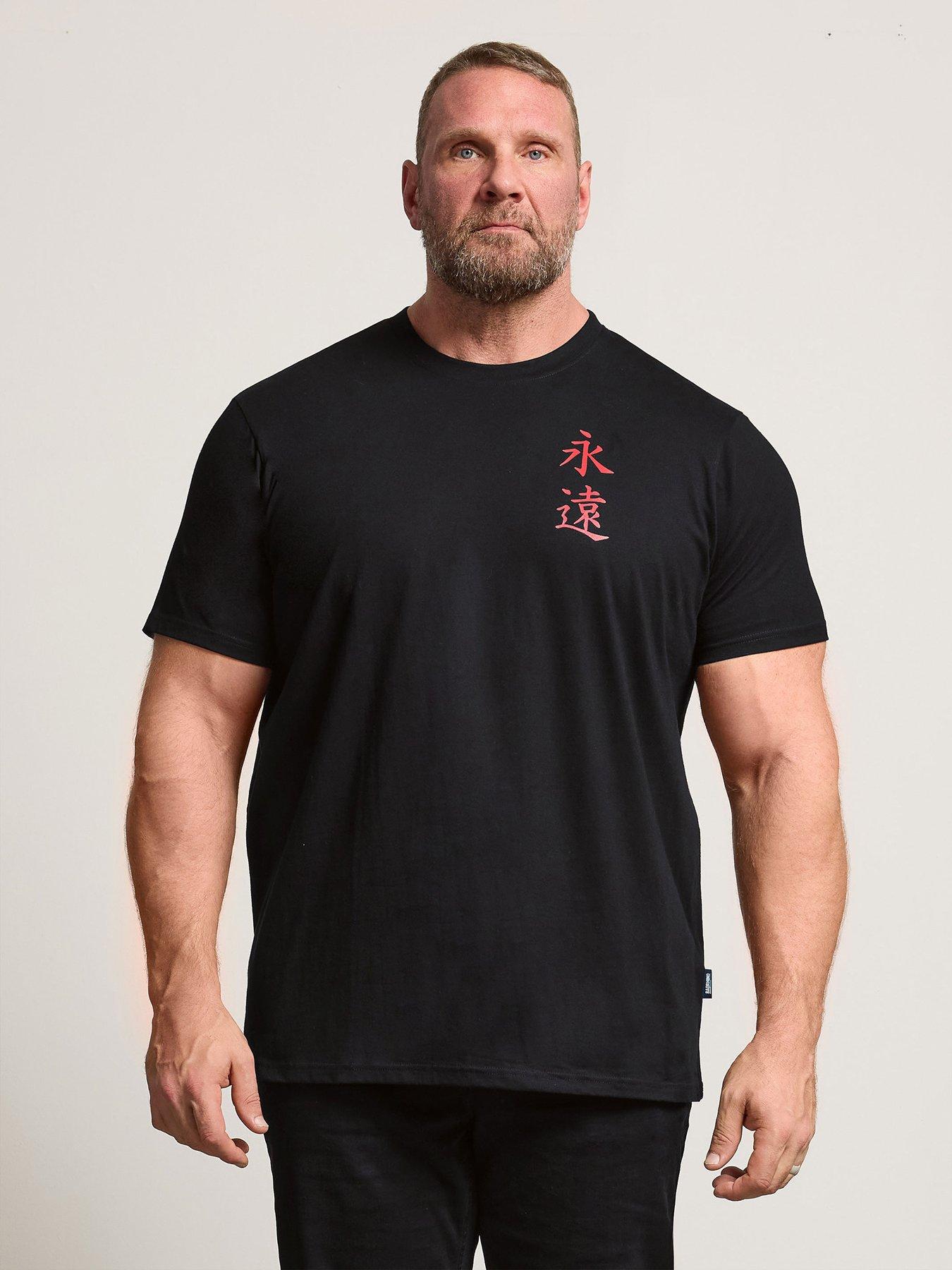 BadRhino Flaming Oni Japanese T-Shirt - Black