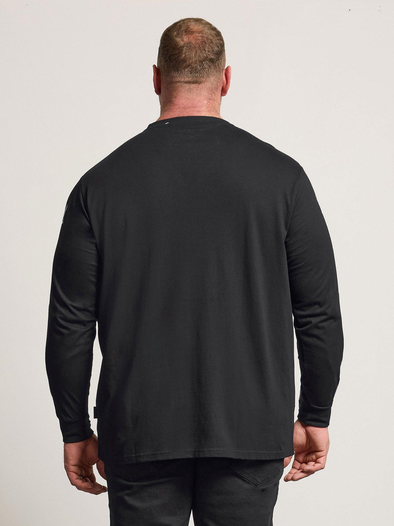 stillFront image of badrhino-dragon-long-sleeve-t-shirt-black