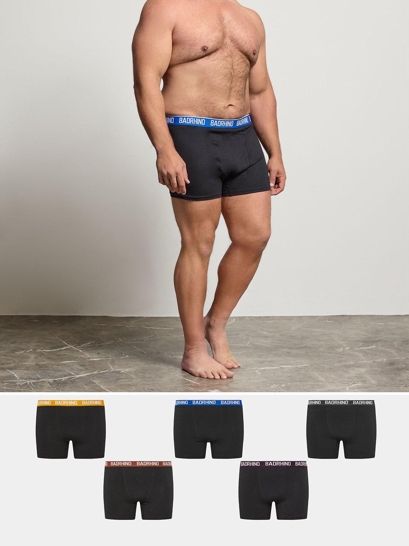 Image 1 of 3 of BadRhino 5 Pack Boxer Shorts - Black