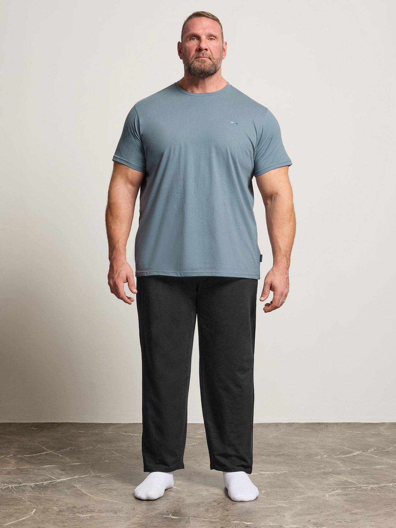 Image 1 of 3 of BadRhino T-Shirt And Trouser Lounge Set - Blue