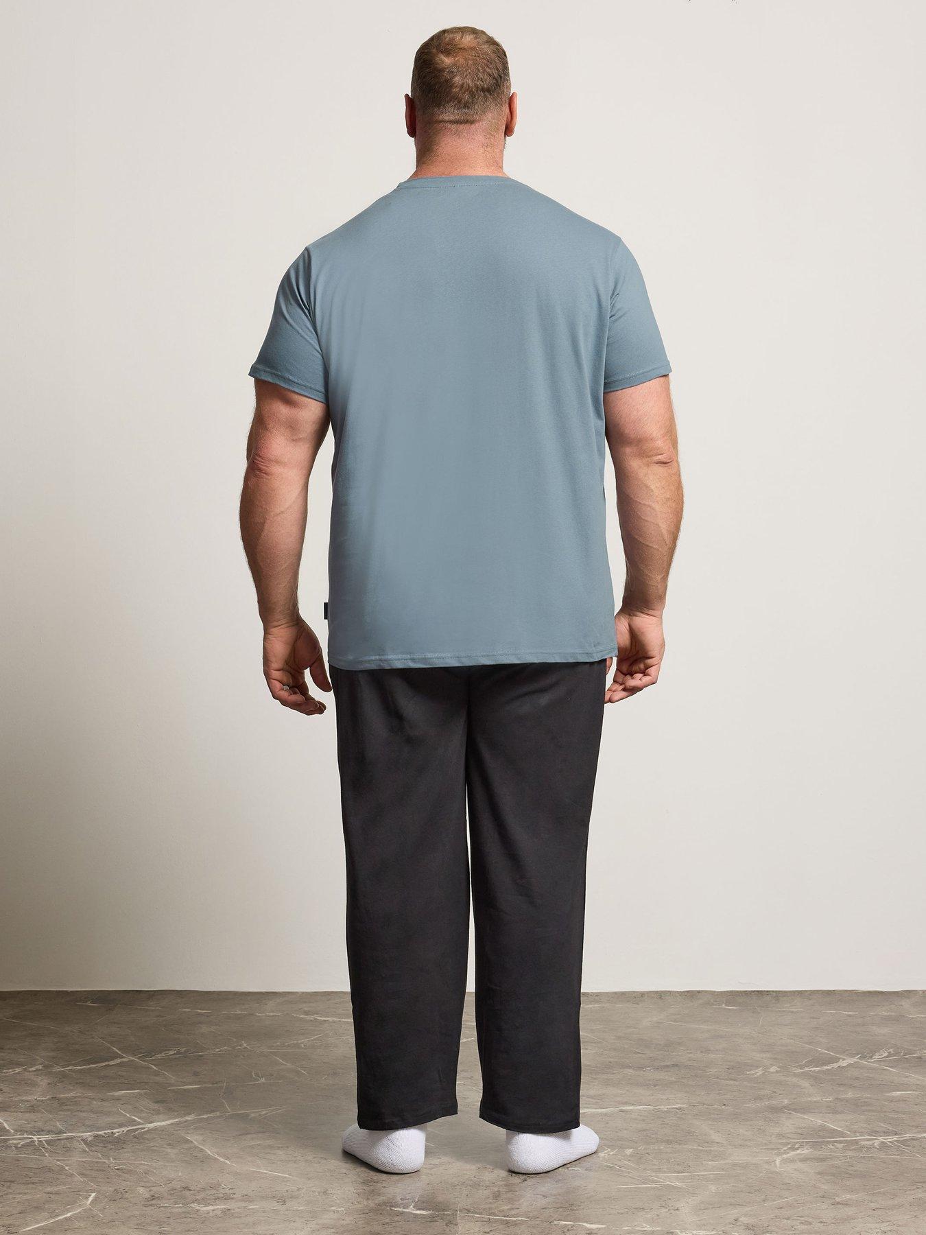 Image 2 of 3 of BadRhino T-Shirt And Trouser Lounge Set - Blue
