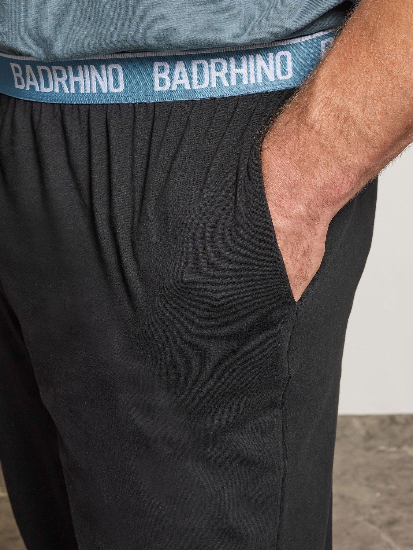 Image 3 of 3 of BadRhino T-Shirt And Trouser Lounge Set - Blue
