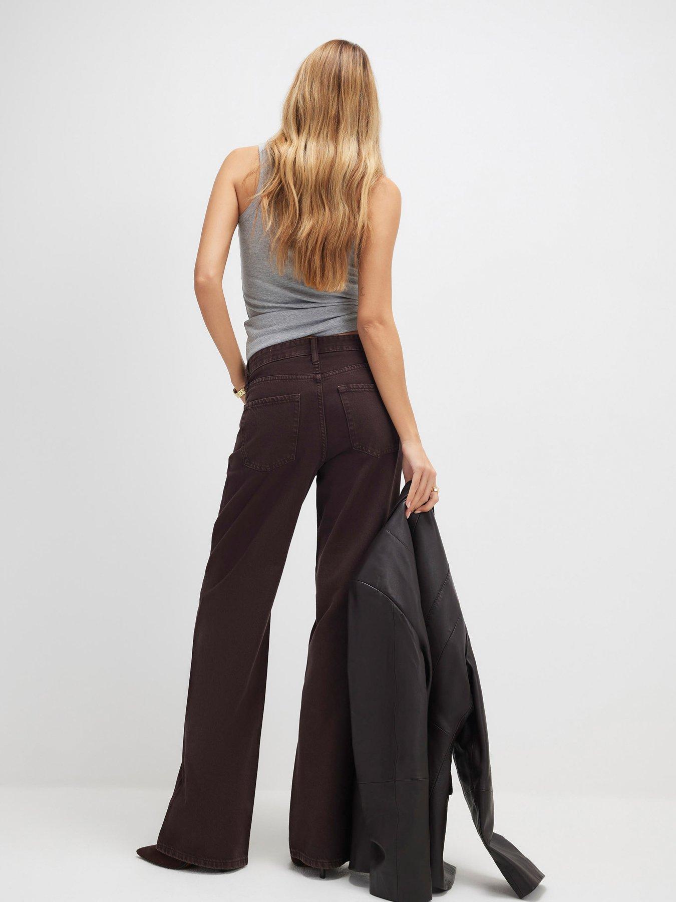  image of river-island-wispa-relaxed-straight-jeans-brown