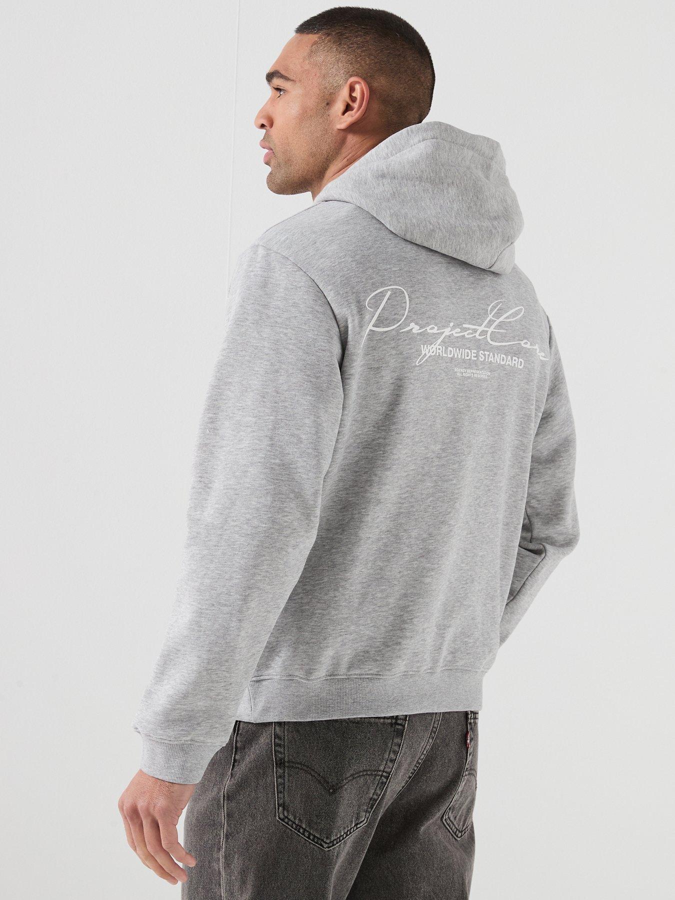 Image 1 of 5 of Jack & Jones Cover Graphic Hoodie - Grey