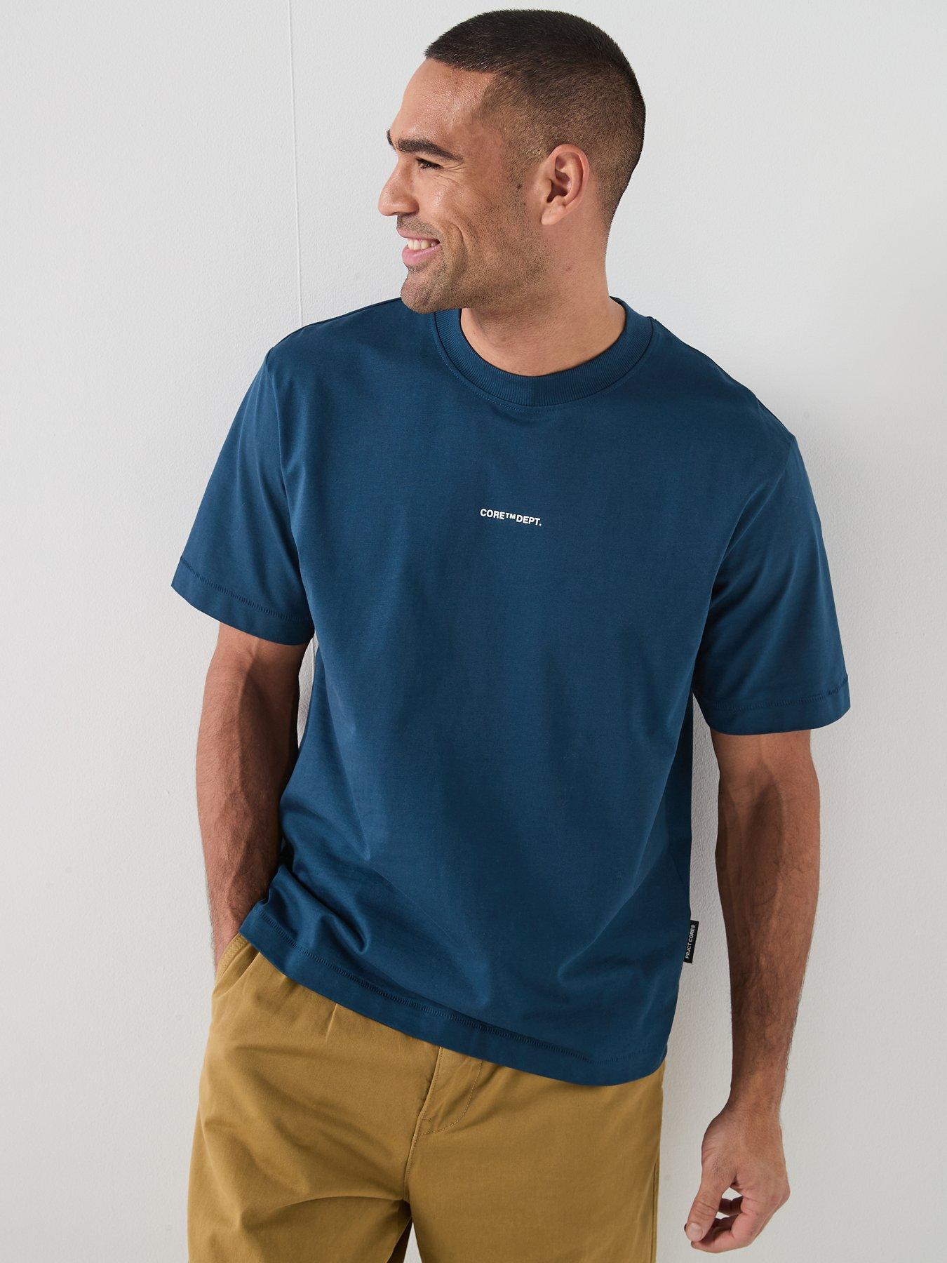 Image 2 of 5 of Jack & Jones Cover Script Back Graphic T-Shirt - Blue