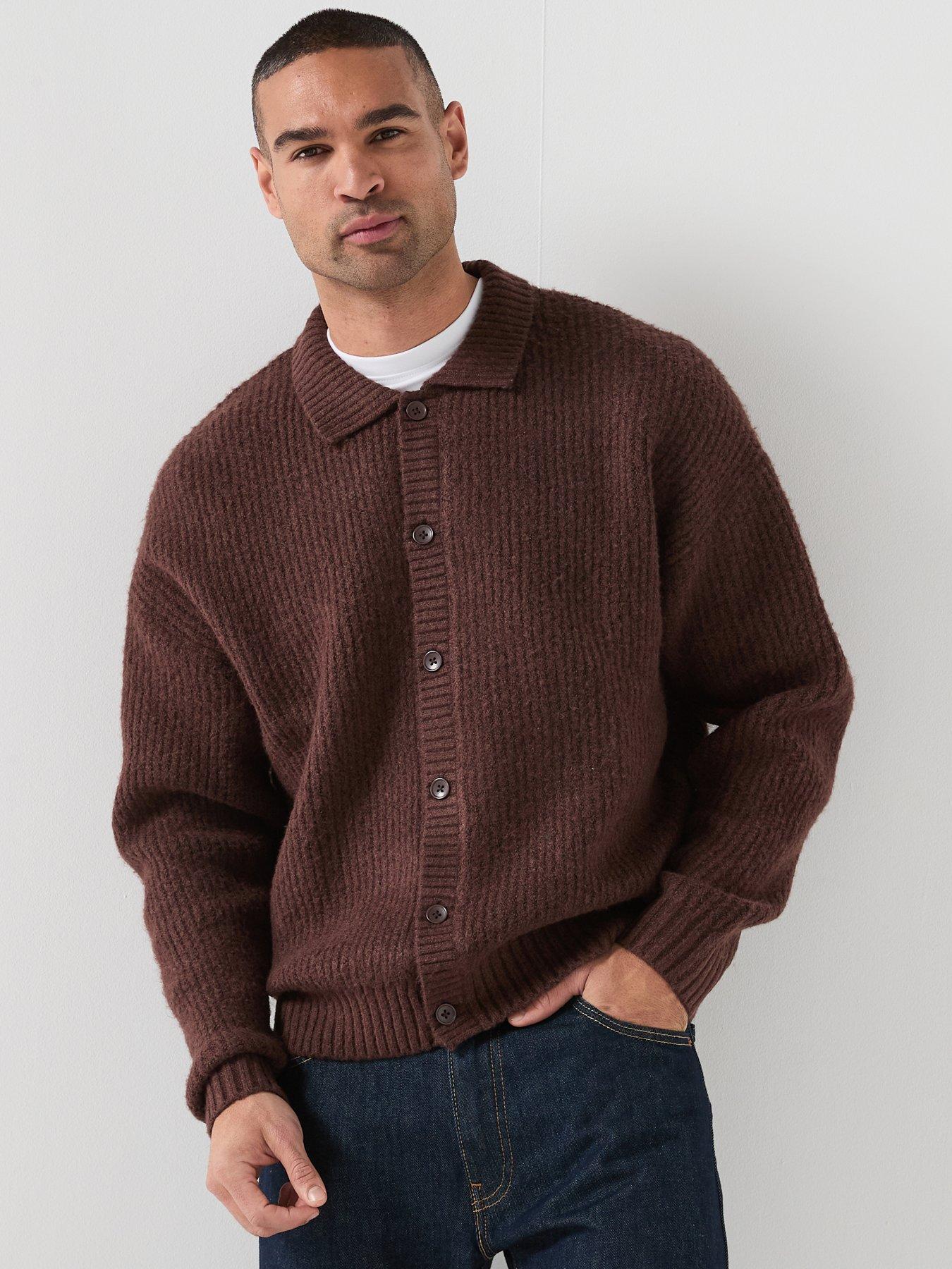 Jack & Jones Ollie Knitted Cardigan - Brown