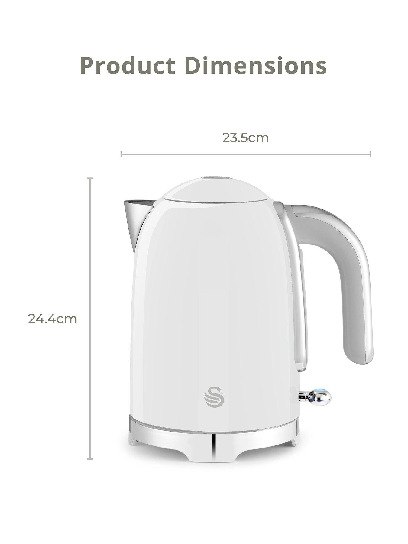 Image 6 of 7 of Swan Solace 1.7L Jug Kettle White,Fast boil, 1.7 Litre, 360-degree base