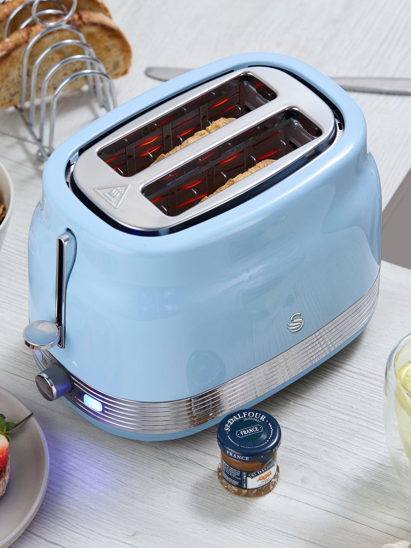 Swan Retro Revive, 2 Slice Toaster & Kettle Bundle - Blue | Littlewoods