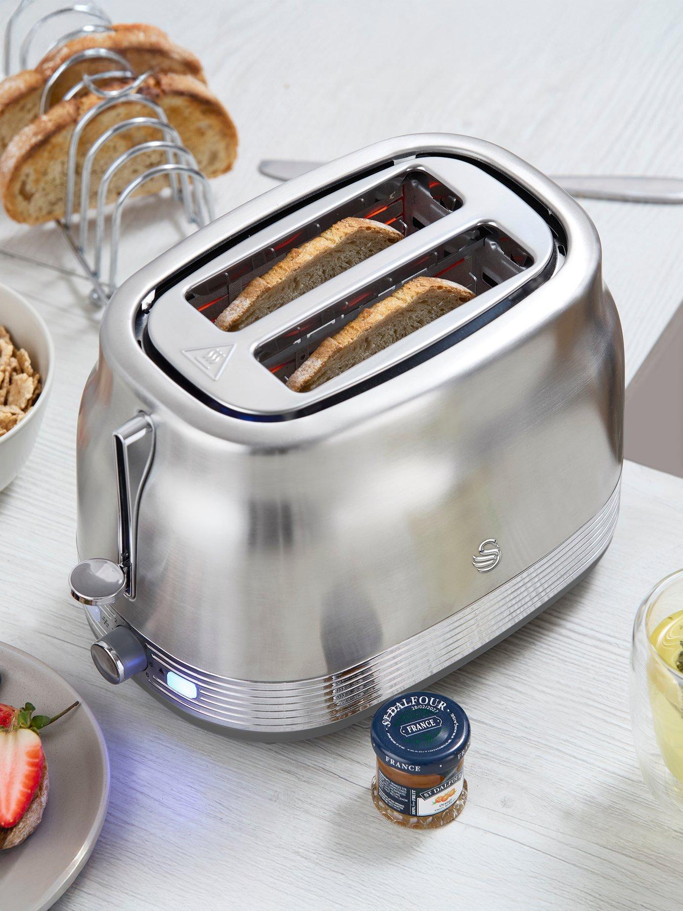  image of swan-retro-revivenbsp2-slice-toaster-amp-kettle-bundle--stainless-steel