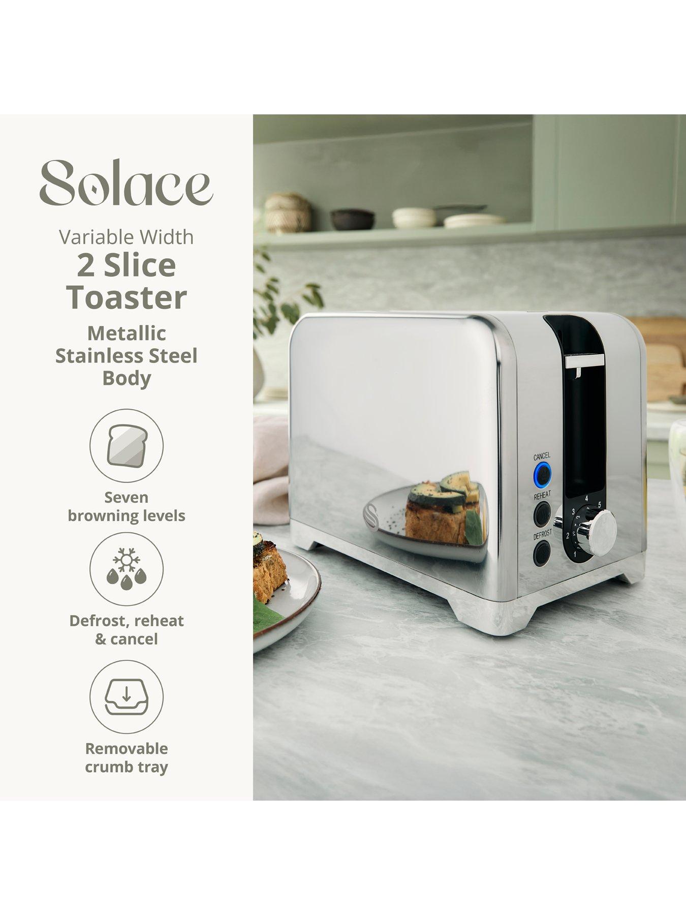 Image 2 of 7 of Swan Solace 2 Slice Toaster Stainless Steel