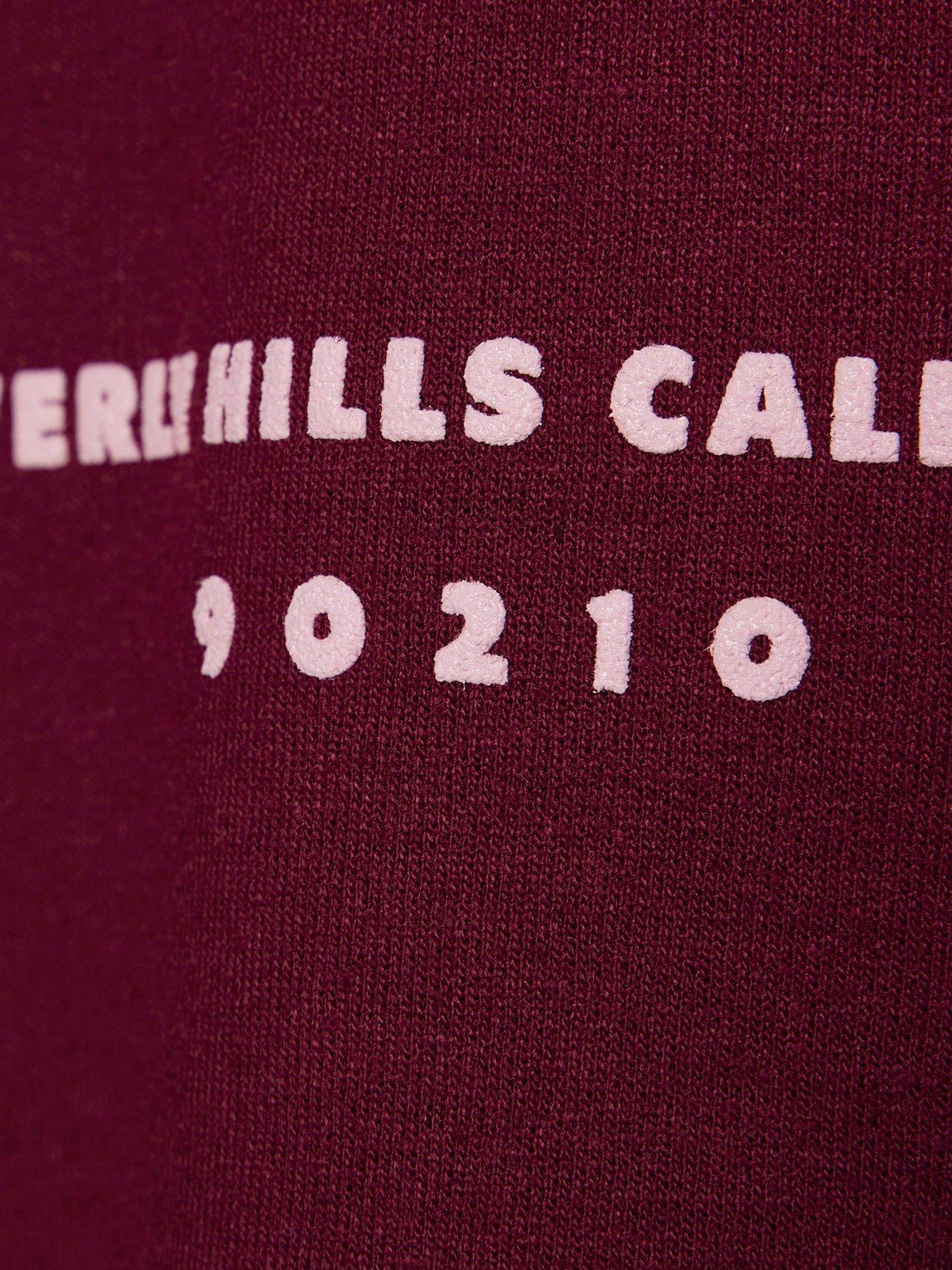 Image 3 of 4 of River Island Older Girls Los Angeles Sweatshirt - Red