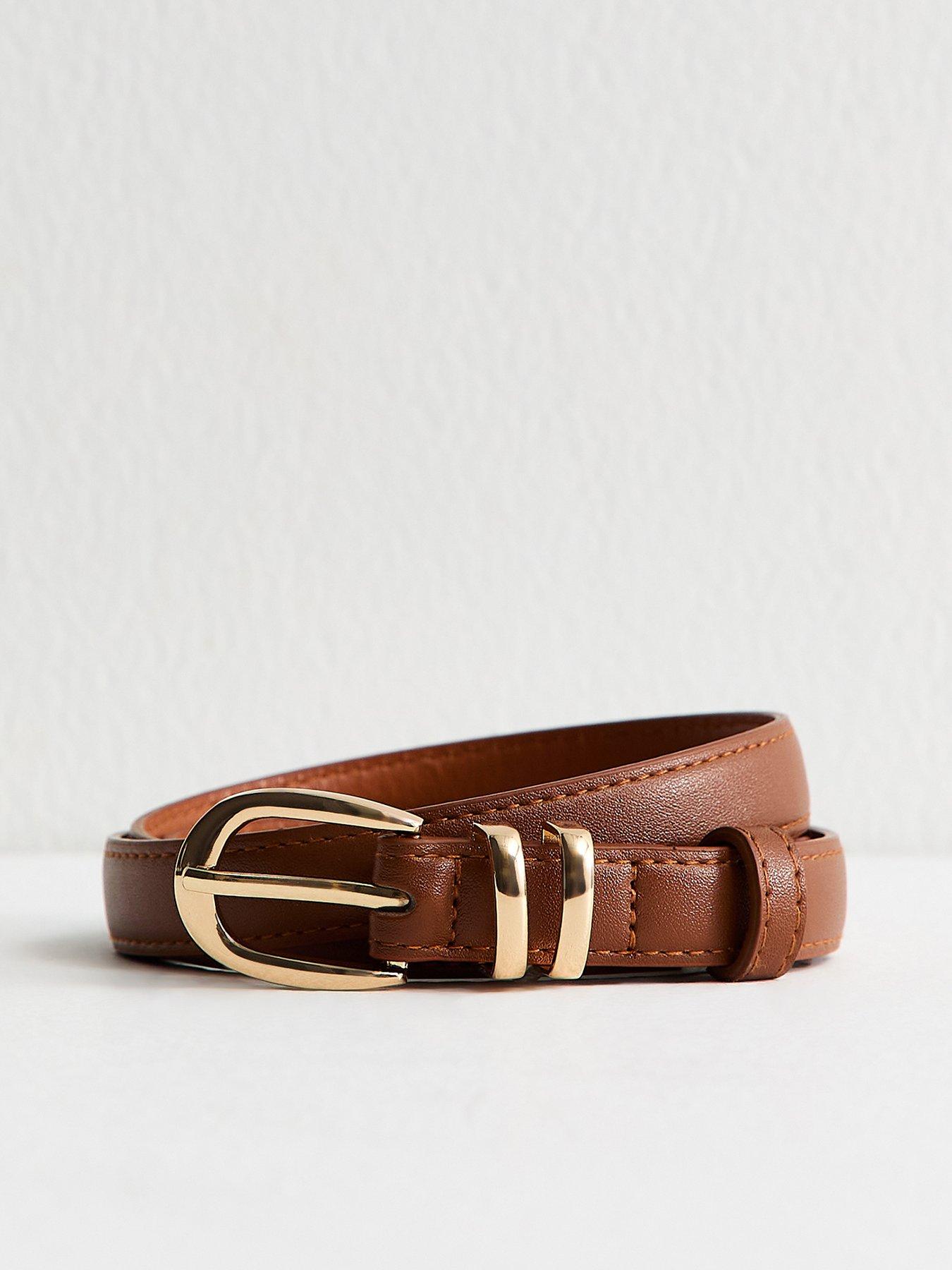 new-look-tan-faux-leather-skinny-belt