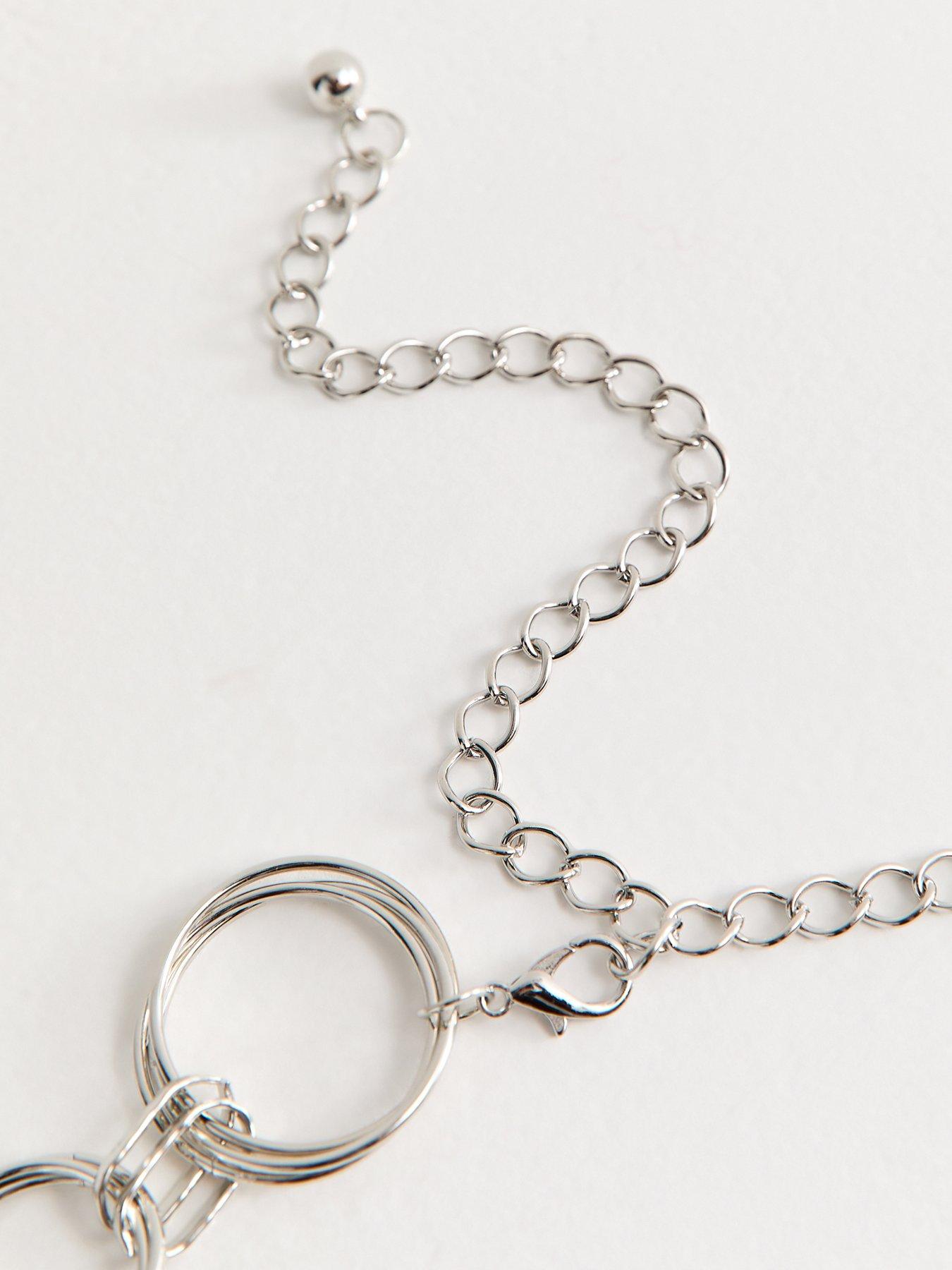 Image 2 of 3 of New Look Multi Ring Chain Belt - Silver