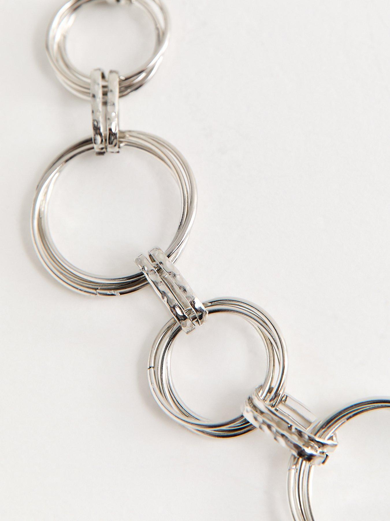 Image 3 of 3 of New Look Multi Ring Chain Belt - Silver