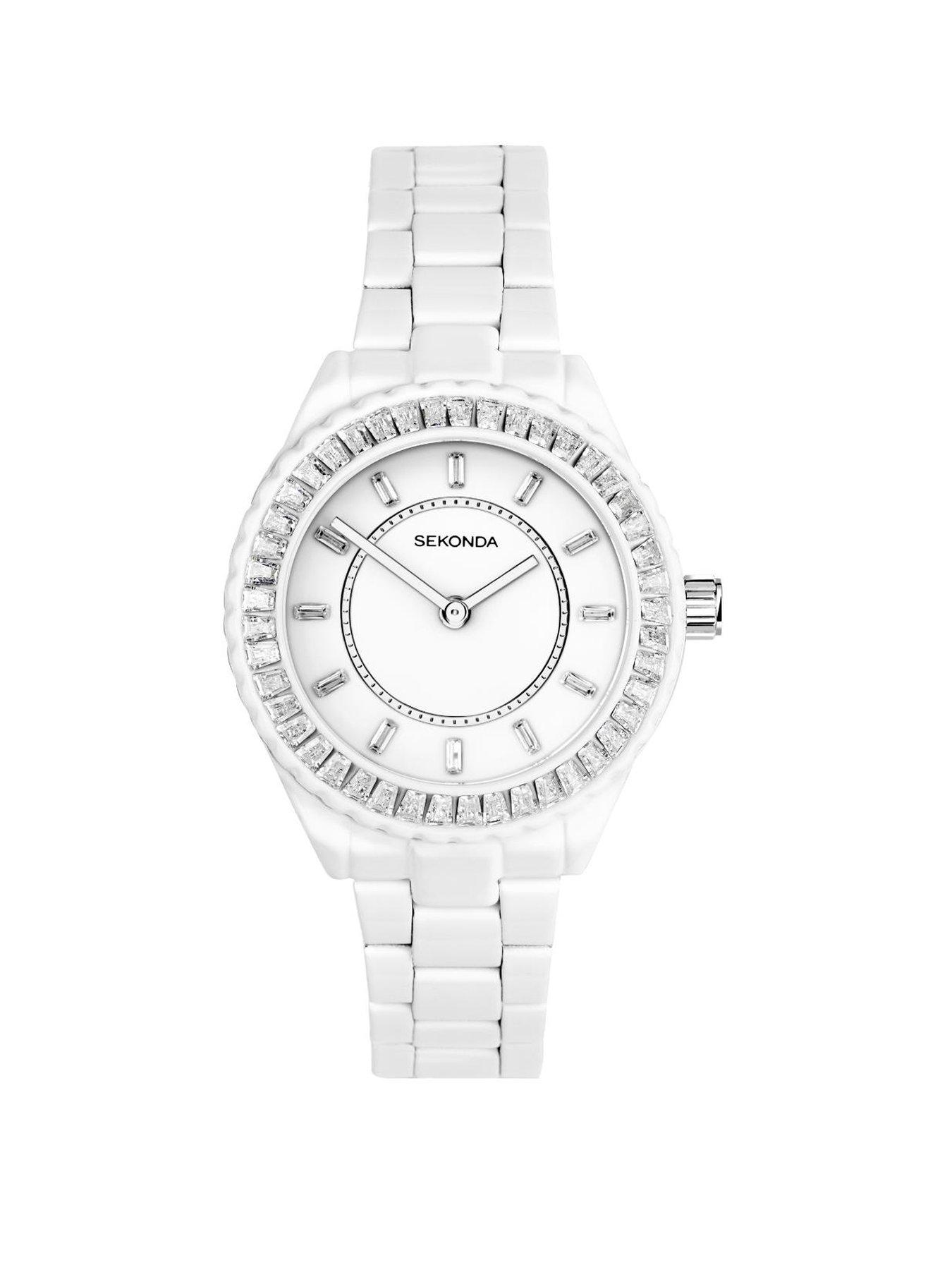  image of sekonda-womens-margot-white-stainless-steel-bracelet-with-white-dial-analogue-watch