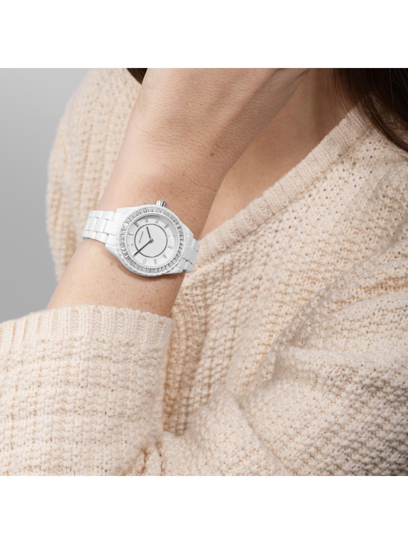  image of sekonda-womens-margot-white-stainless-steel-bracelet-with-white-dial-analogue-watch