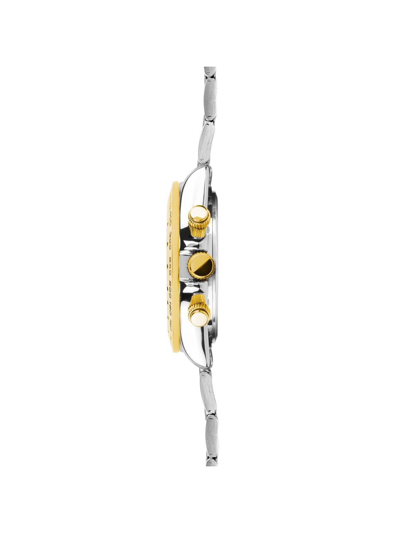 Image 4 of 6 of Sekonda Mens Circuit Two Tone Stainless Steel Bracelet with Silver Dial Chronograph Watch