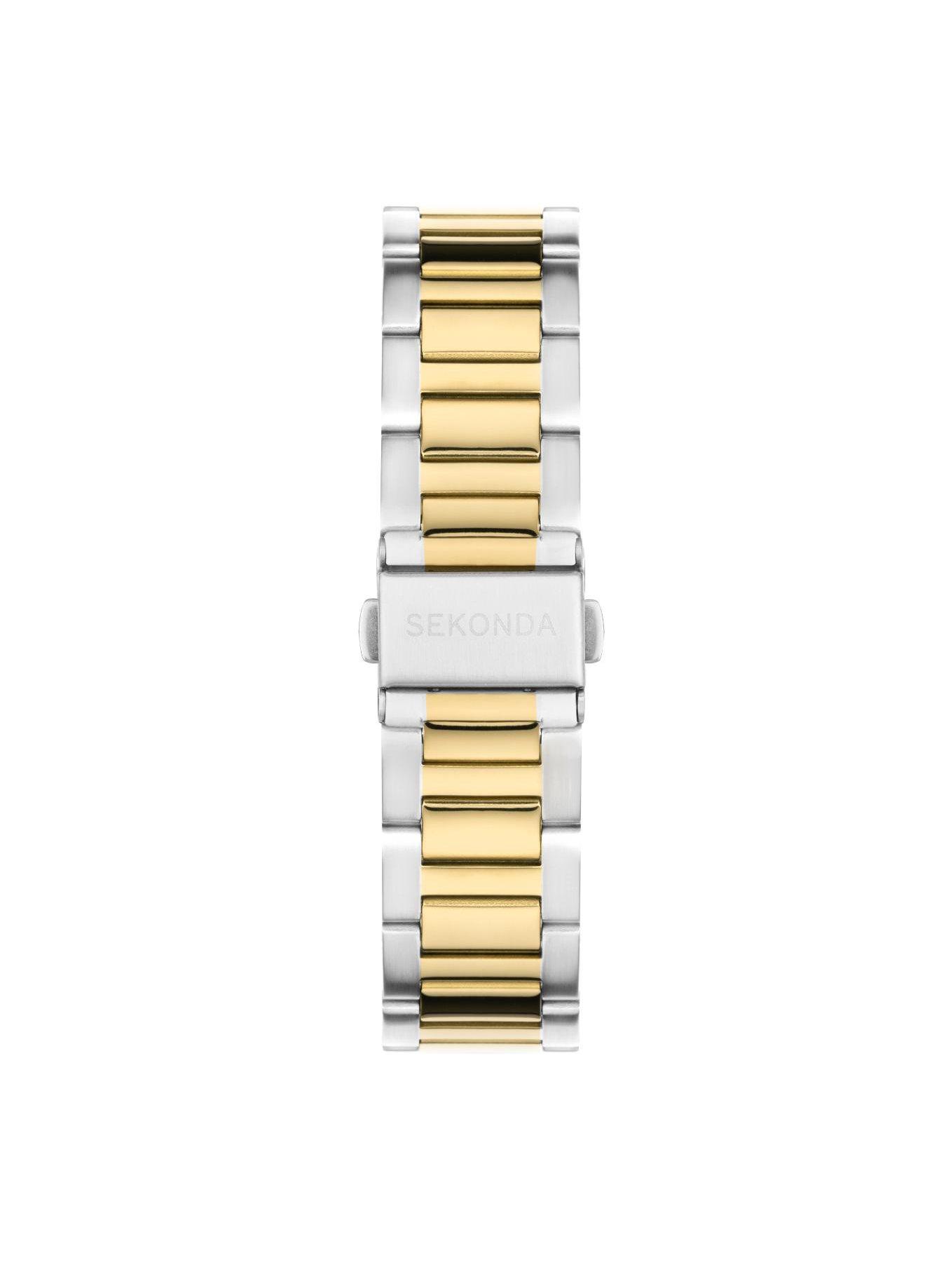 Image 6 of 6 of Sekonda Mens Circuit Two Tone Stainless Steel Bracelet with Silver Dial Chronograph Watch