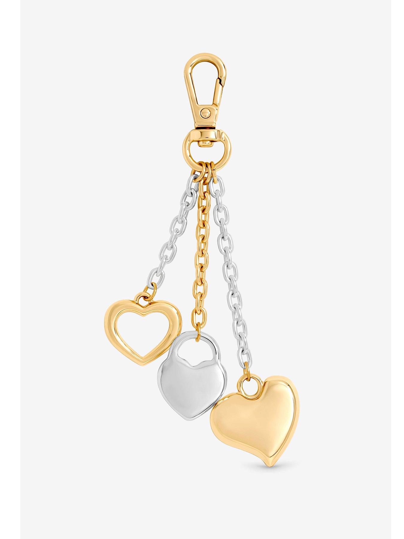 Image 1 of 3 of Mood Two Tone Plated Heart Bag Charm
