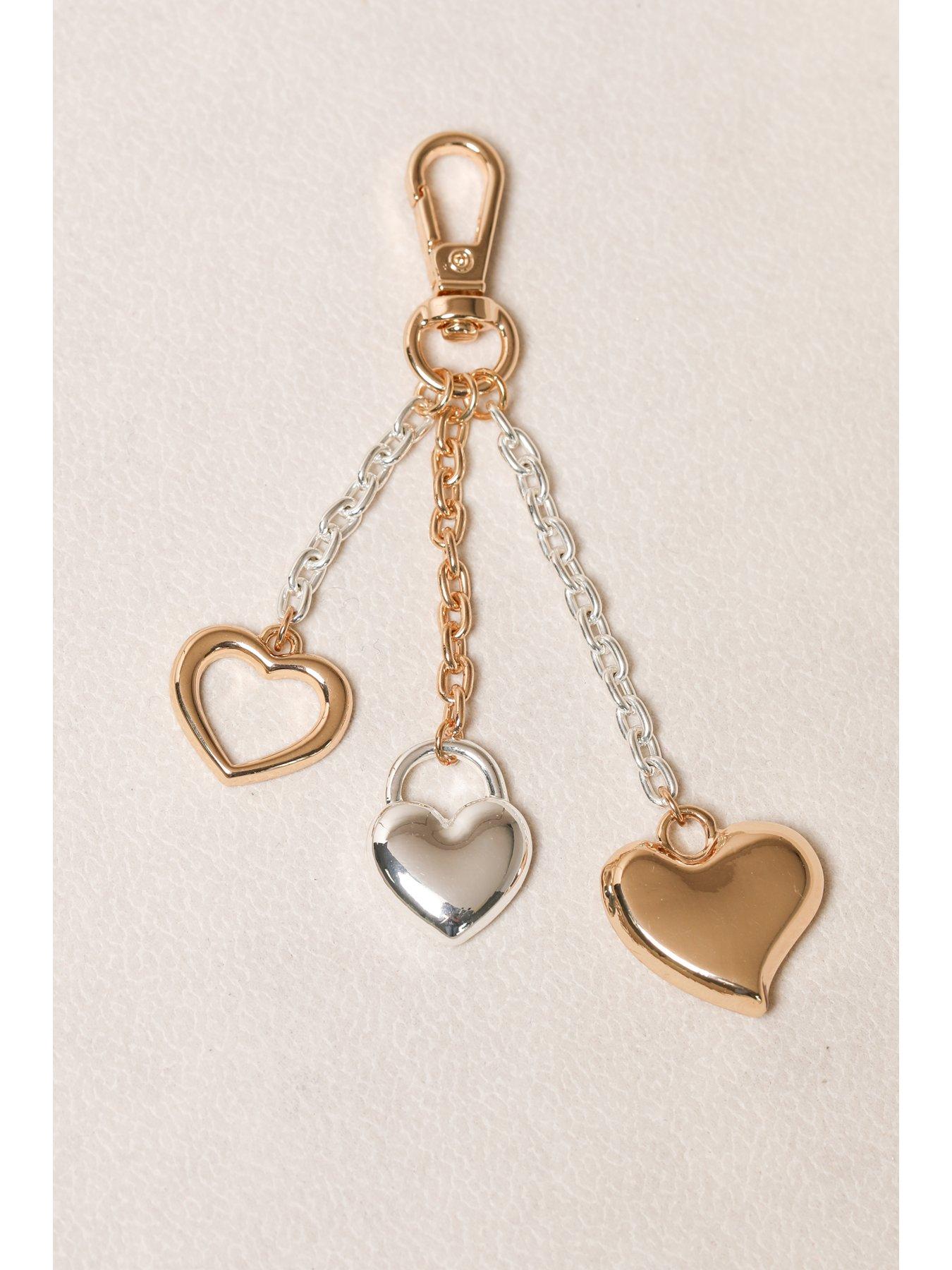 Image 3 of 3 of Mood Two Tone Plated Heart Bag Charm
