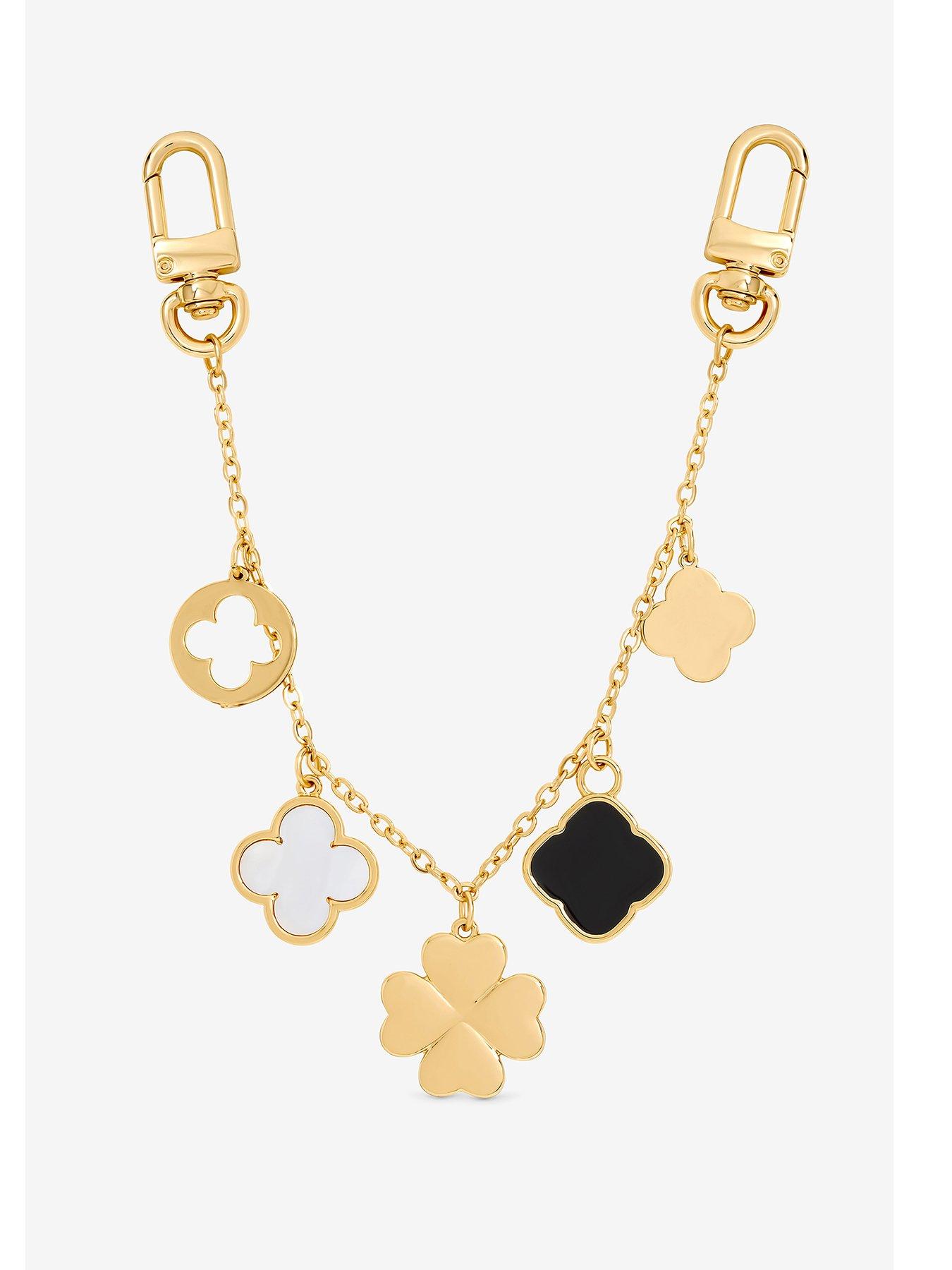 Mood Gold Plated Clover Double Clip Bag Charm