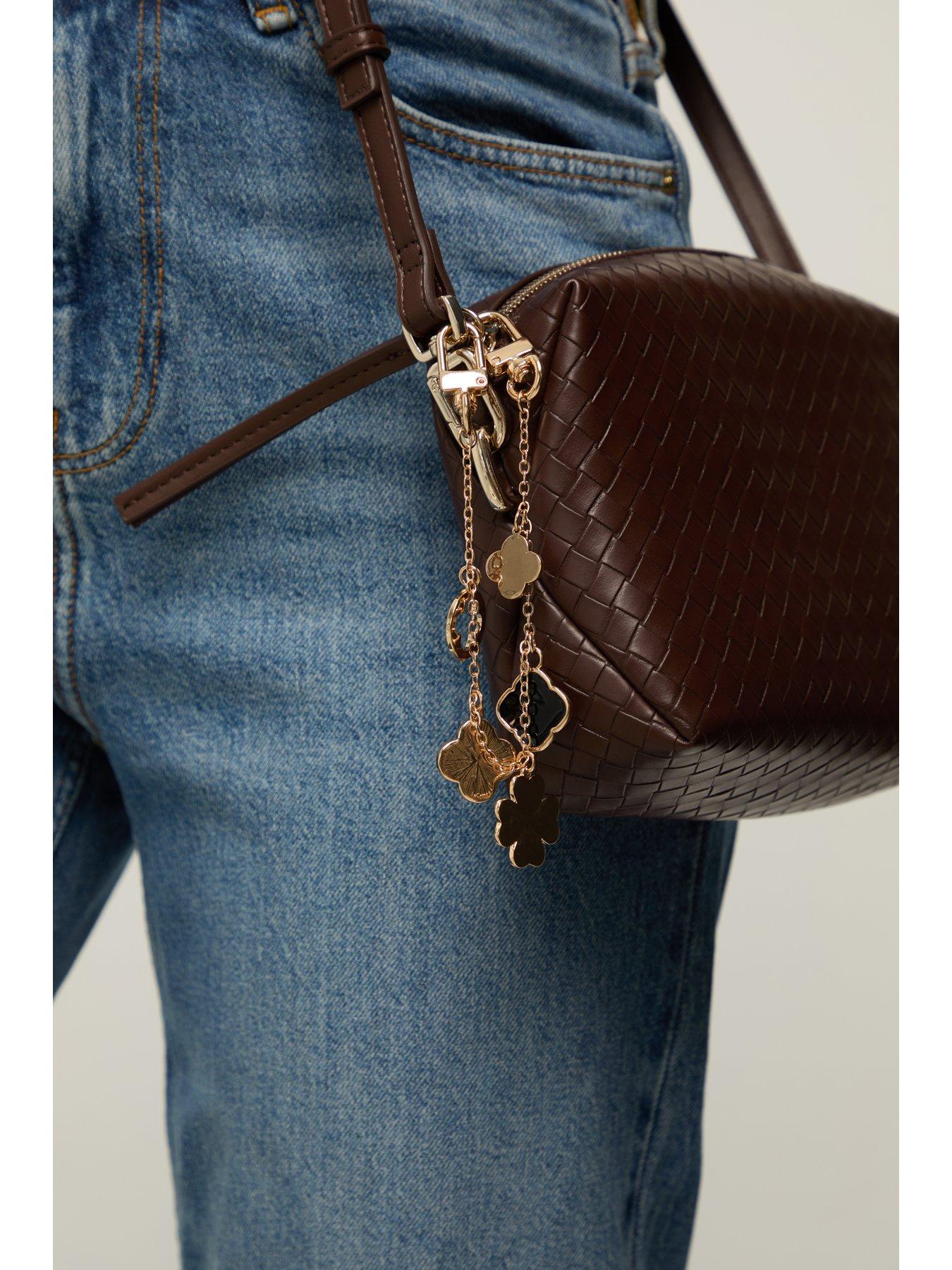  image of mood-gold-plated-clover-double-clip-bag-charm