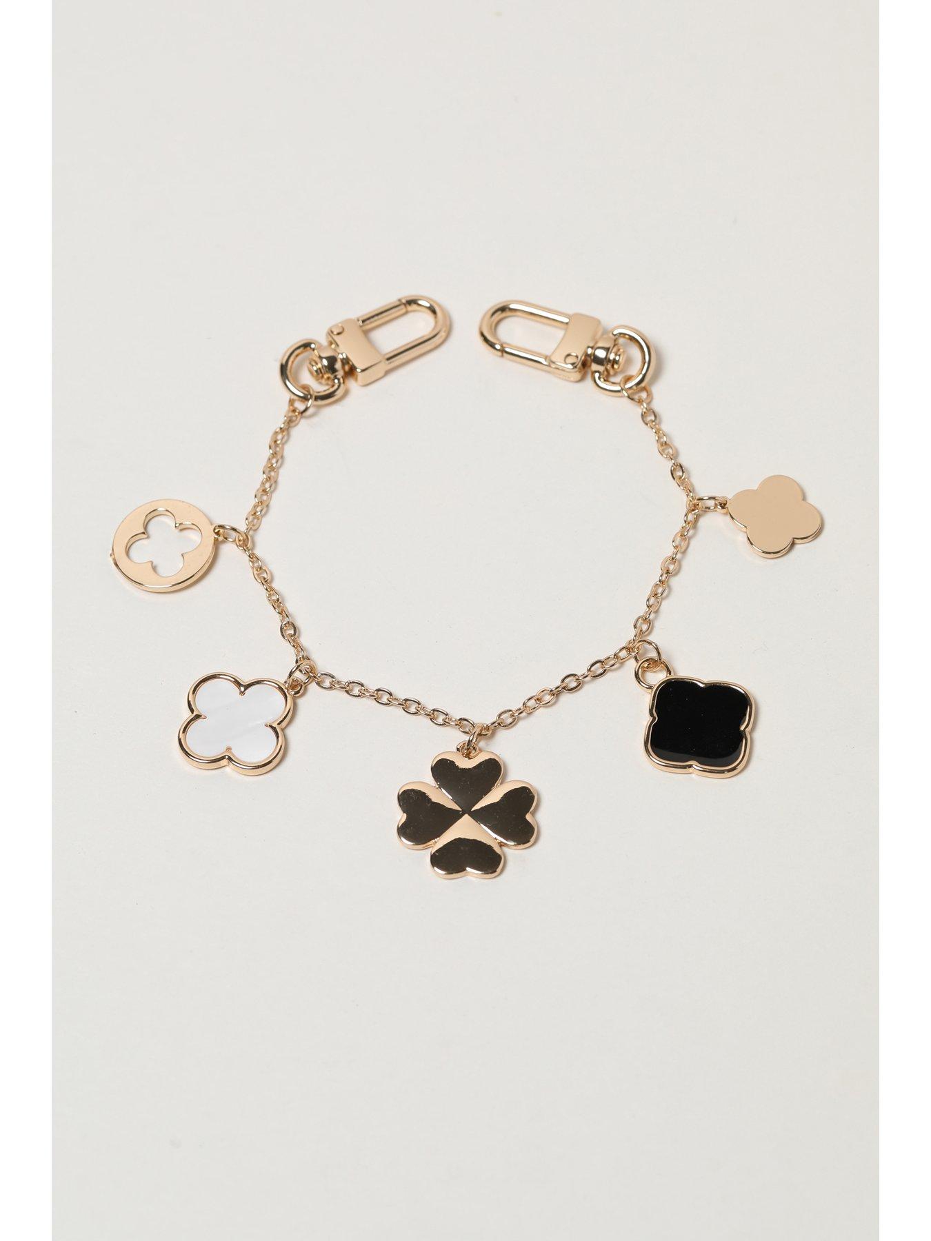  image of mood-gold-plated-clover-double-clip-bag-charm