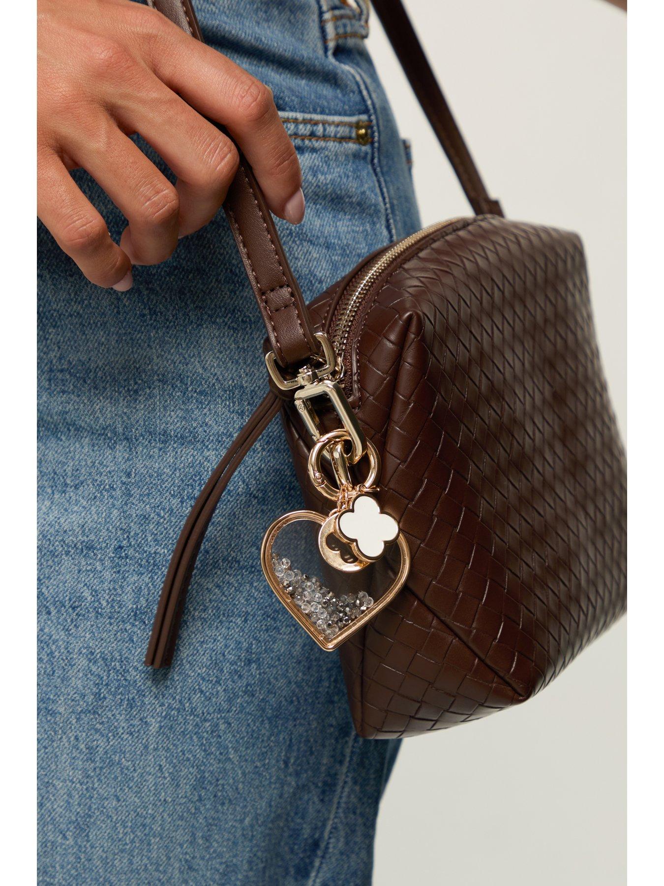 Image 2 of 3 of Mood Gold Plated Heart and Clover Bag Charm