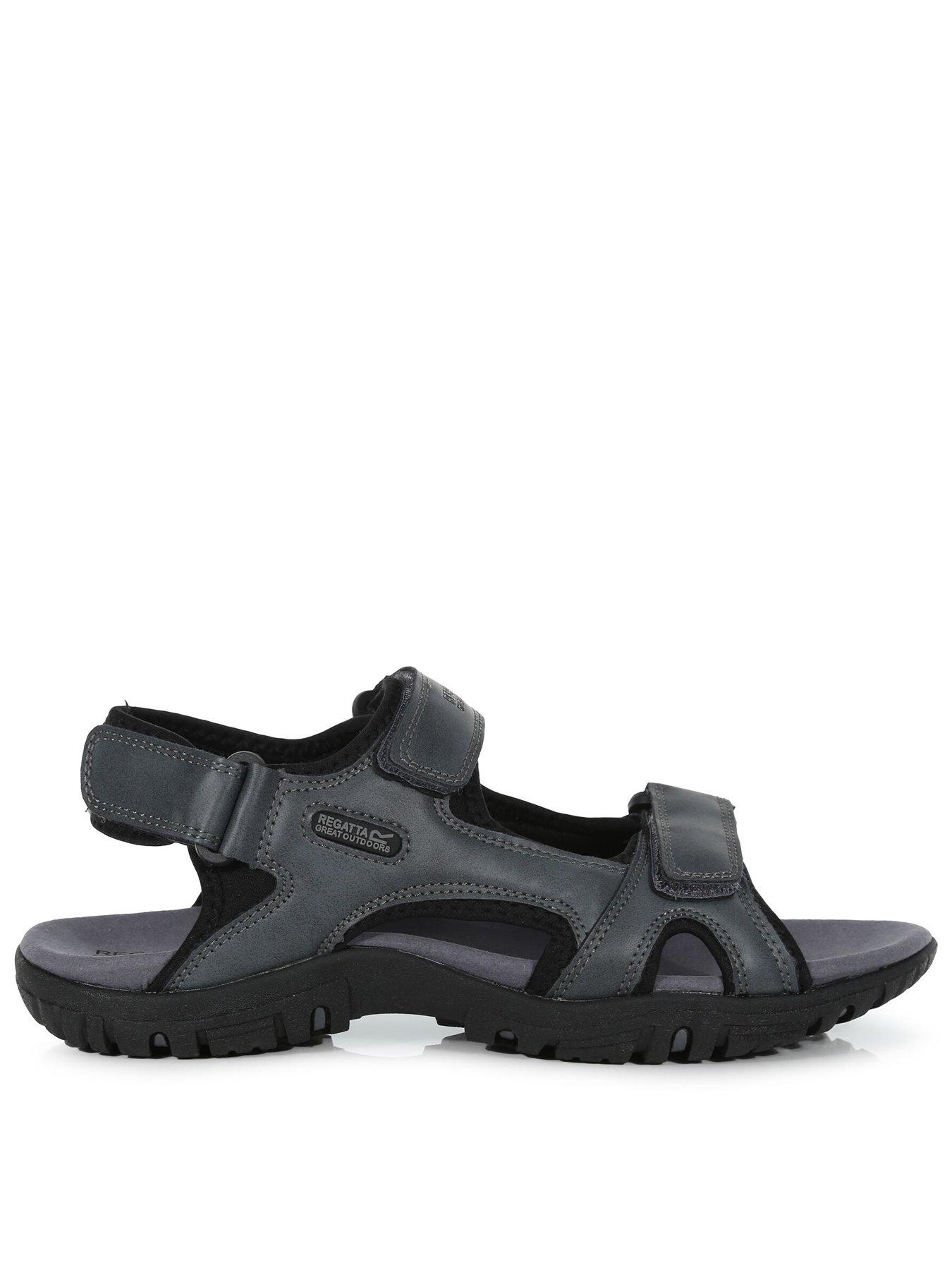front image of regatta-mens-haris-sandals-grey