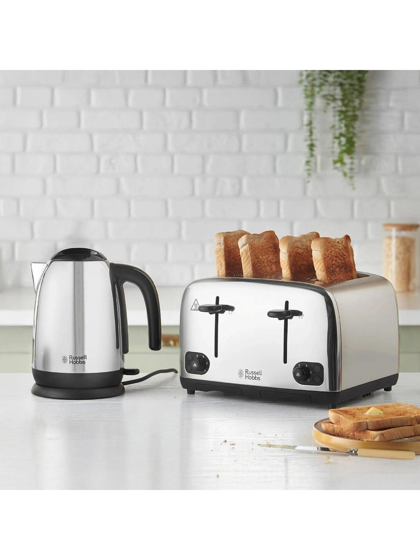 Image 4 of 7 of Russell Hobbs Polished Classic Bundle - Kettle, 4 Slice Toaster and Microwave&nbsp;- Stainless Steel
