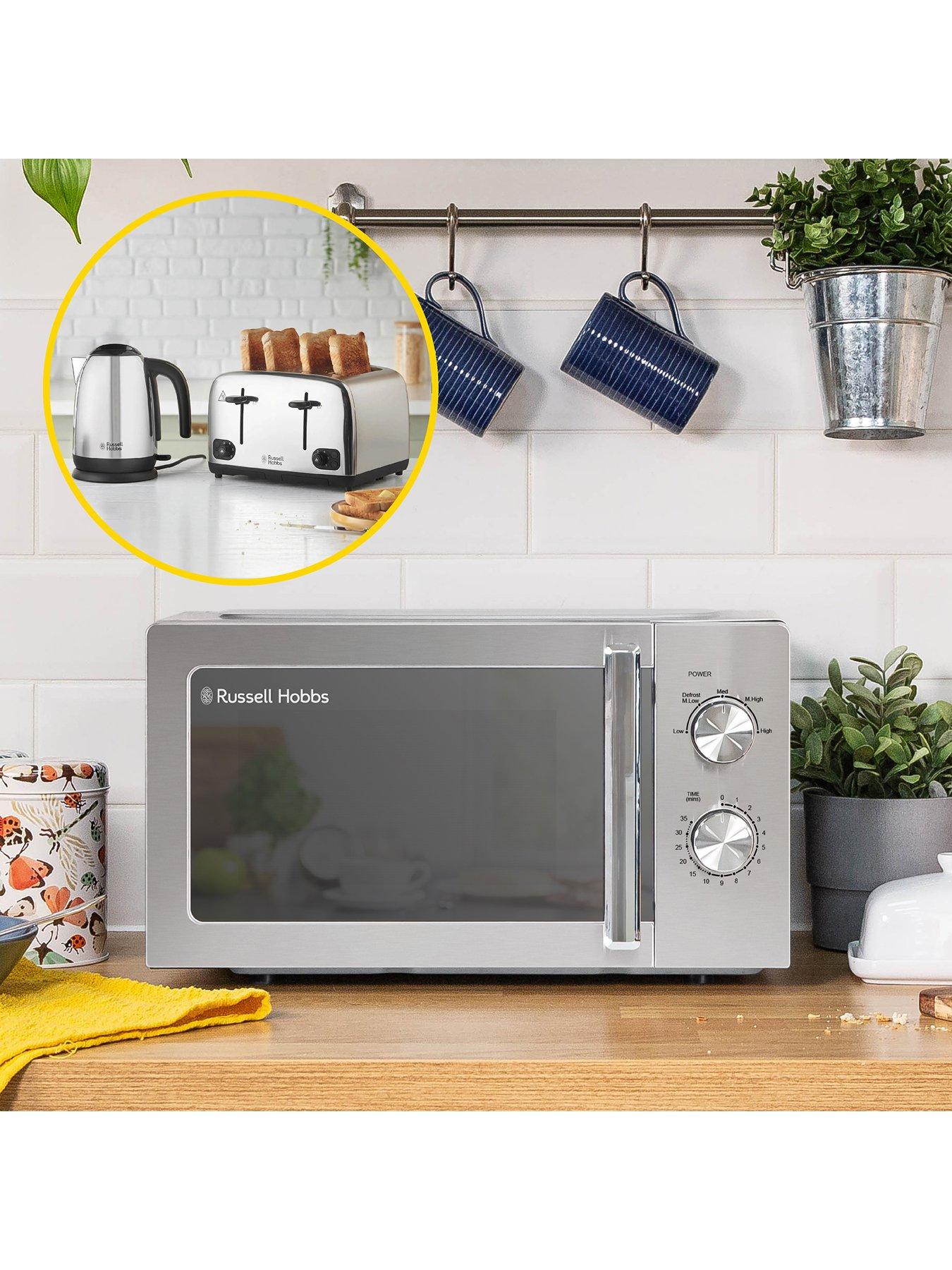 Image 5 of 7 of Russell Hobbs Polished Classic Bundle - Kettle, 4 Slice Toaster and Microwave&nbsp;- Stainless Steel