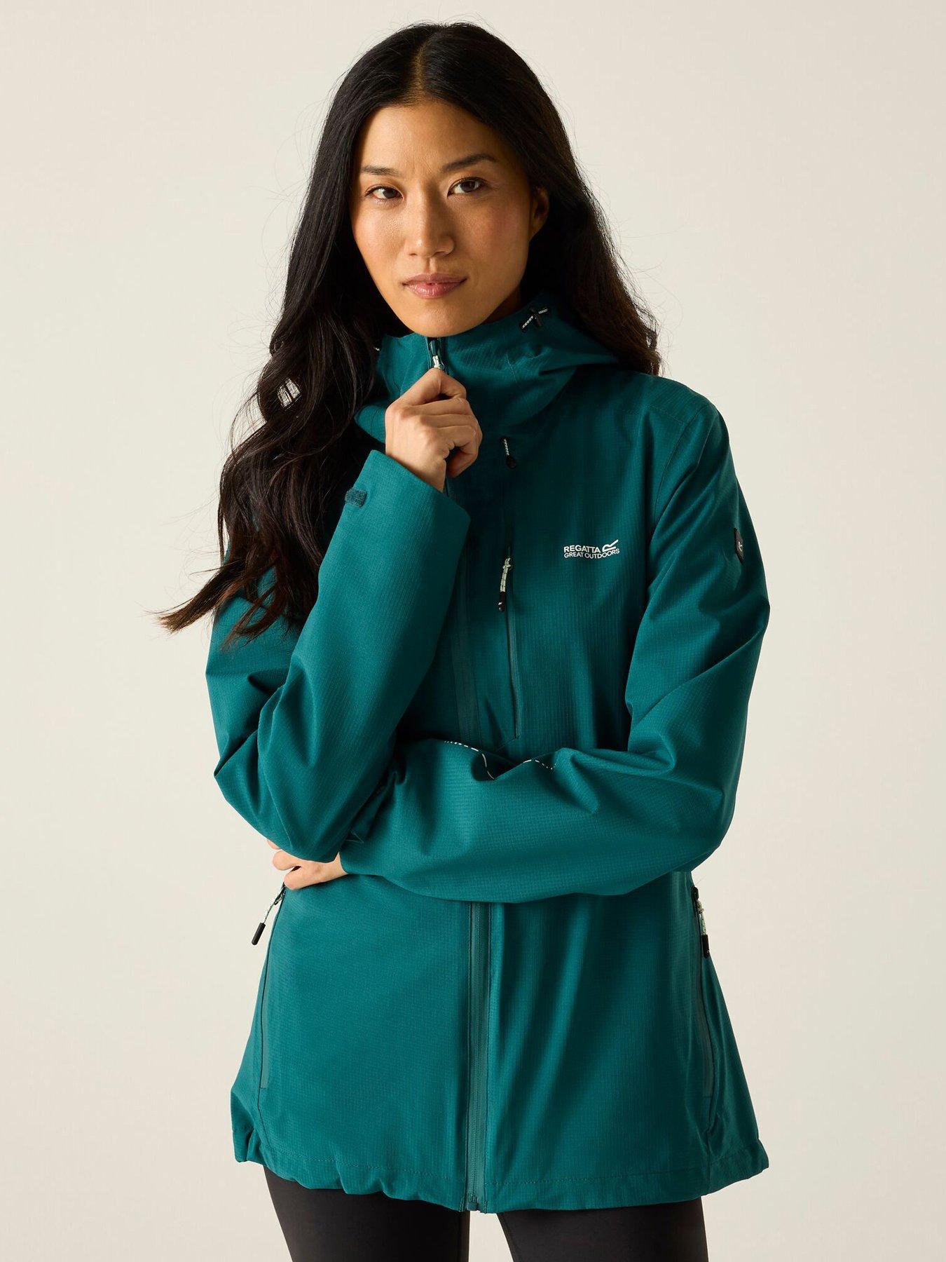  image of regatta-womens-oklarna-jacket-mediterranea-green