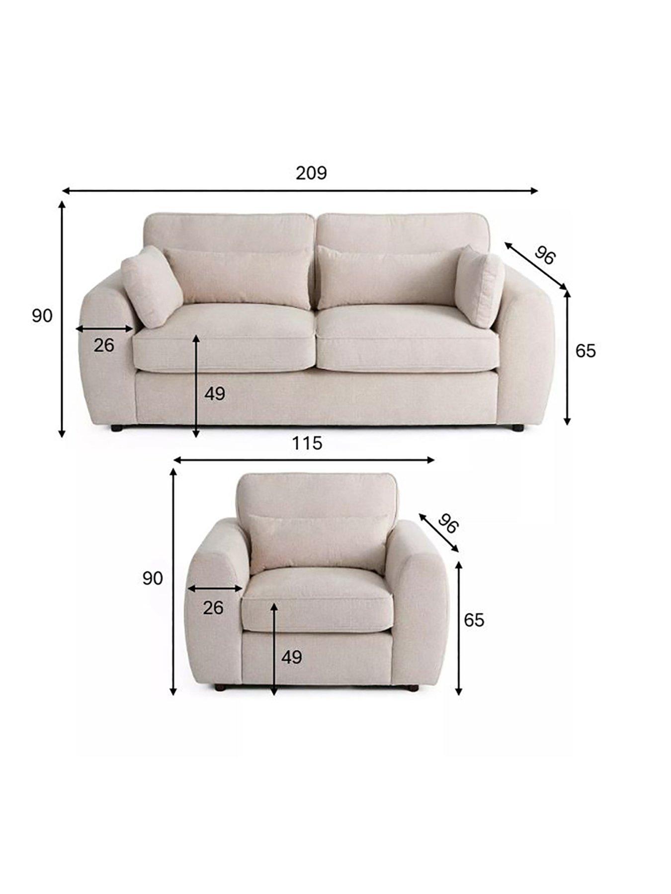 Image 7 of 7 of The Very Collection Carinne 3 Seater Sofa + Armchair Set (Buy &amp; SAVE!)