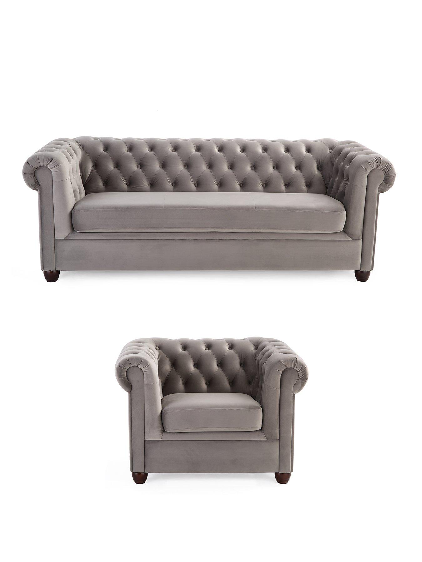 Image 2 of 6 of The Very Collection Chester Fabric 3 Seater Sofa + Armchair Set (Buy &amp; SAVE!)&nbsp;- FSC&reg; Certified