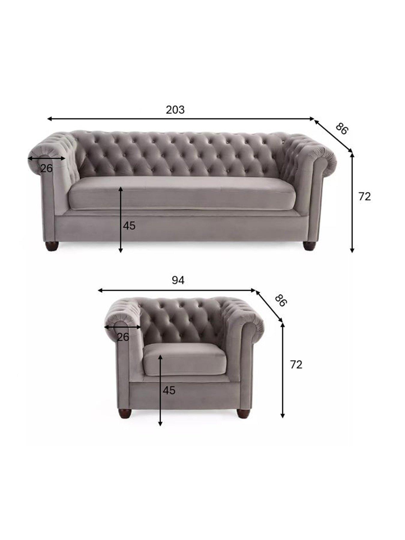 Image 6 of 6 of The Very Collection Chester Fabric 3 Seater Sofa + Armchair Set (Buy &amp; SAVE!)&nbsp;- FSC&reg; Certified
