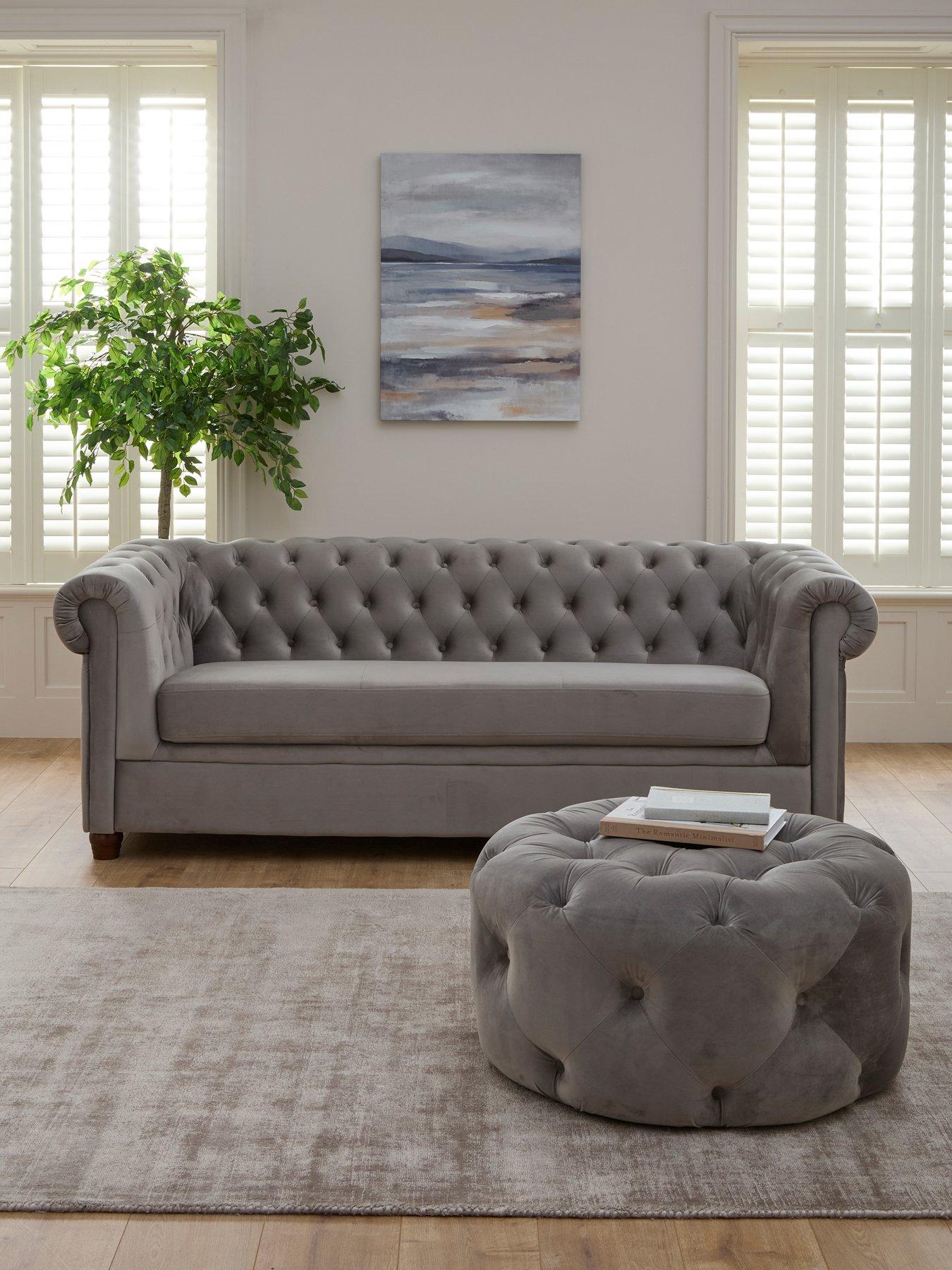 The Very Collection Chester 3 Seater Sofa + Footstool (Buy  &  SAVE!)