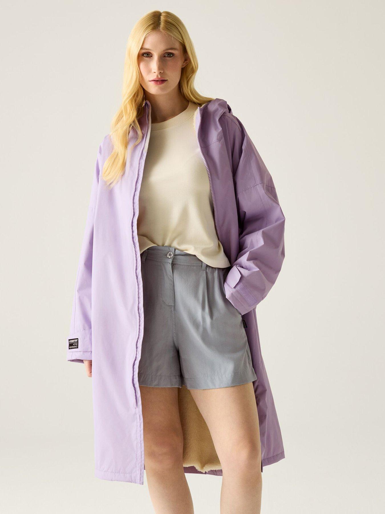  image of regatta-womens-waterproof-robe-pink