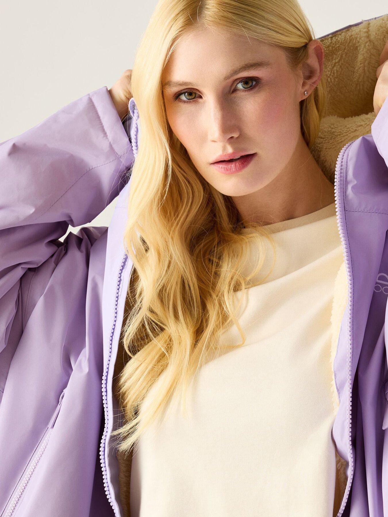  image of regatta-womens-waterproof-robe-pink